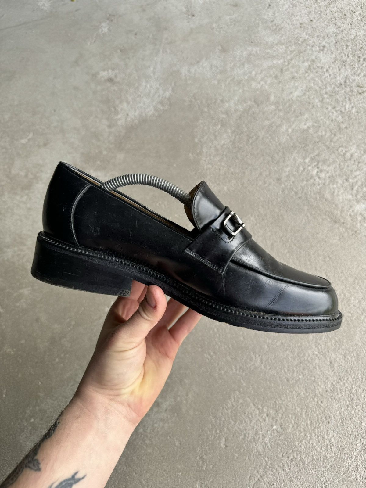 Vintage Black High Quality Leather Loafers Vintage Y2k Italy Hype Size US 8 / EU 41 - 3 Thumbnail