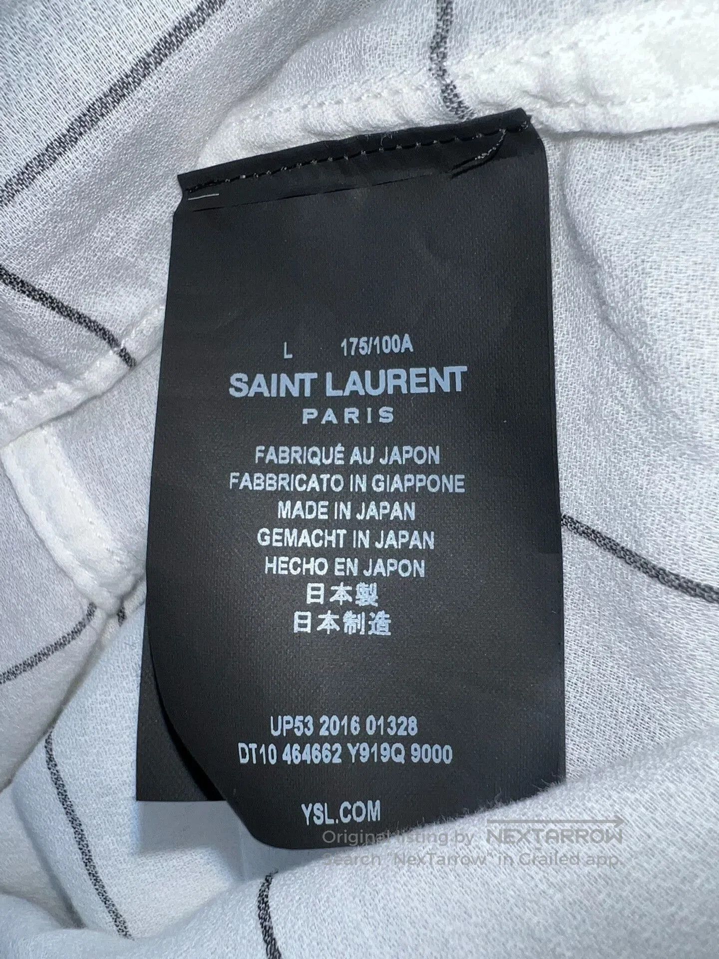 Saint Laurent Paris Saint Laurent Black and White Check Shirt. Size US L / EU 52-54 / 3 - 6 Thumbnail