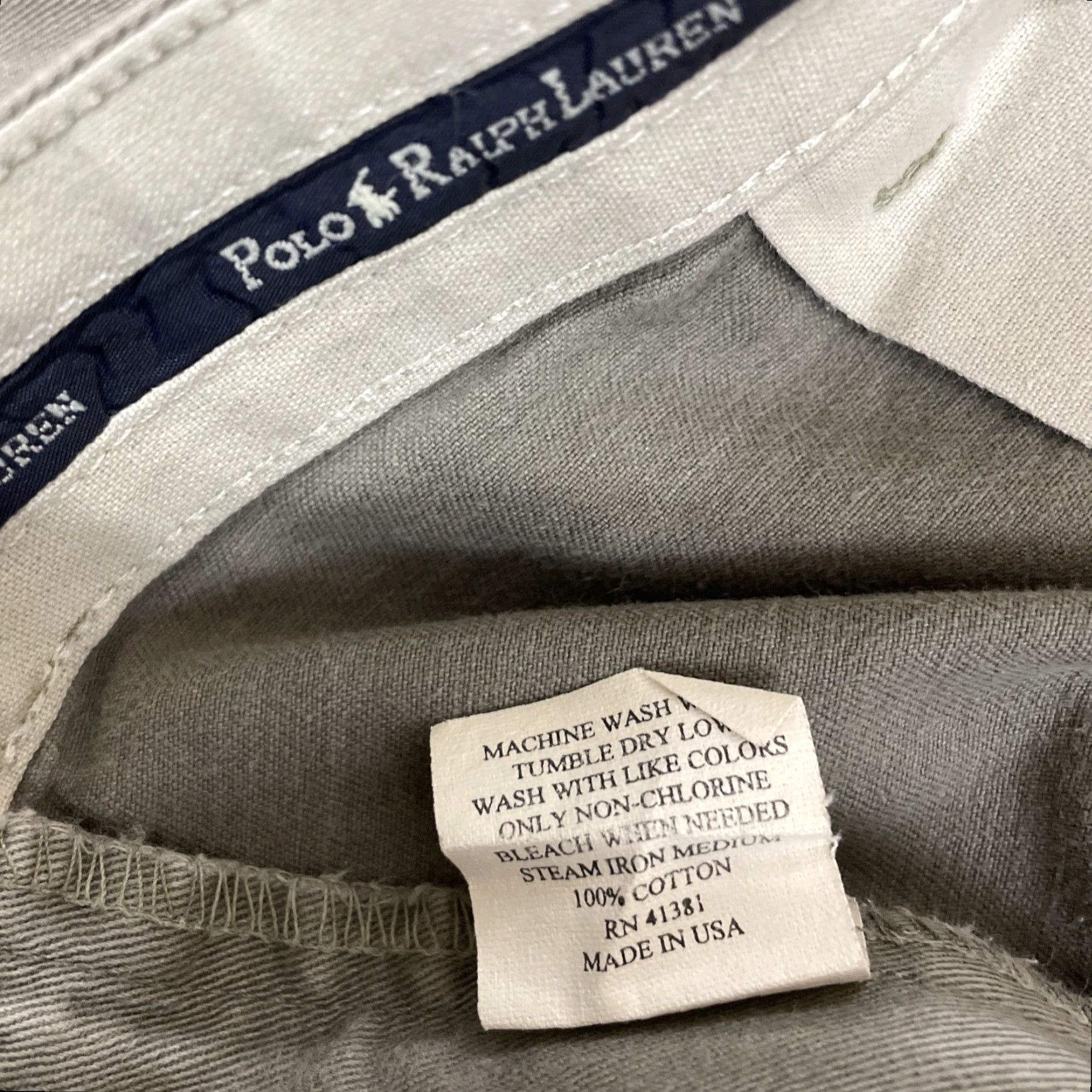 Polo Ralph Lauren VINTAGE Polo Ralph Lauren Chino Pants Men 42x32 Pleated Regular Fit Gray Light Green USA 90s Preppy Americana Classic Vintage Core Men Size US XL / EU 56 / 4 - 6 Thumbnail