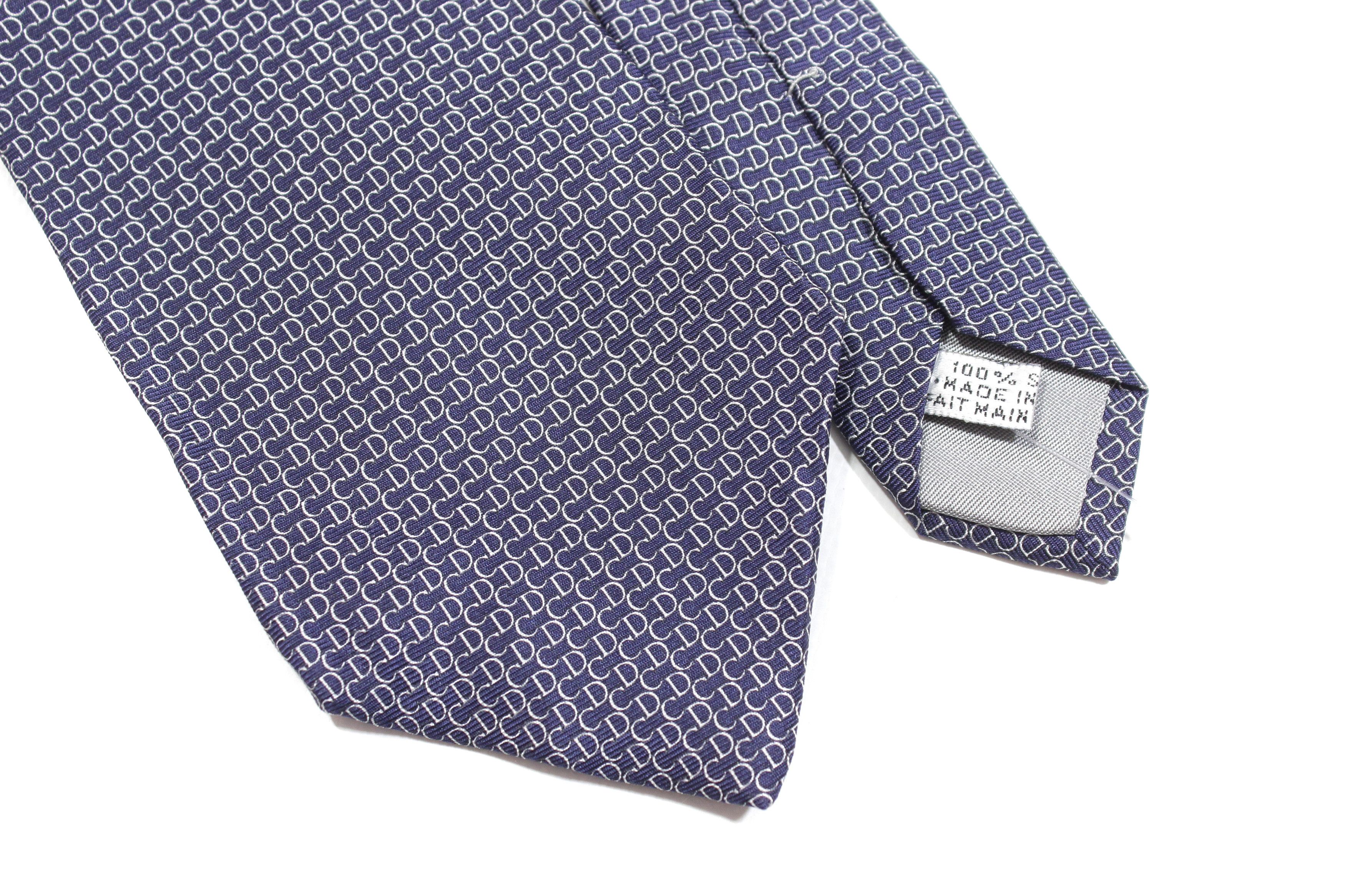 Dior × Hedi Slimane Homme Hedi Era CD Monogram Silk Tie Vintage Size ONE SIZE - 5 Thumbnail