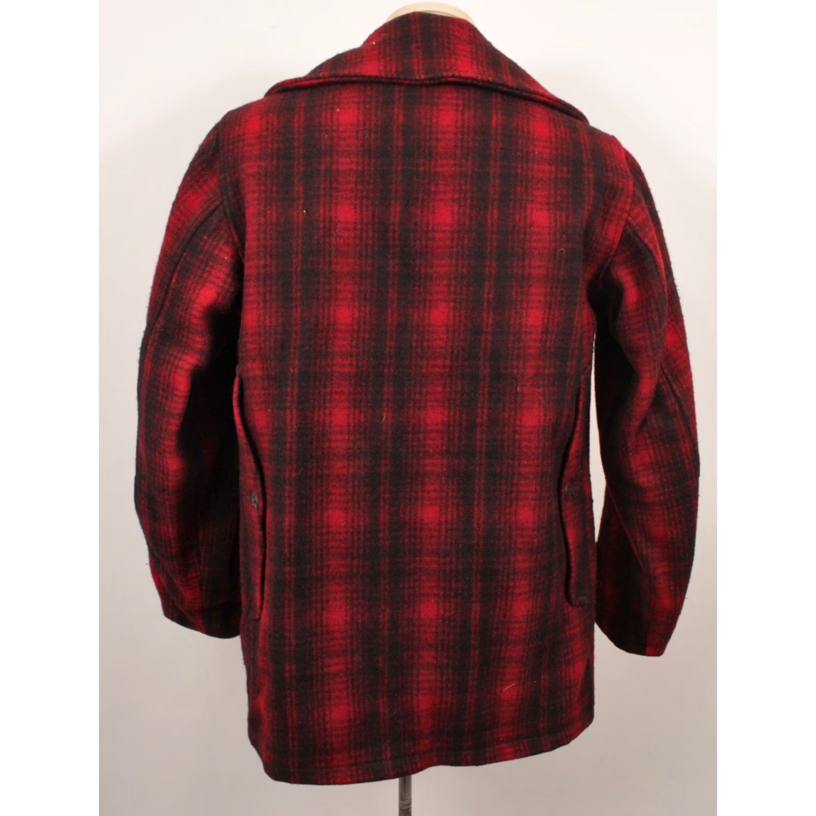 Vintage Woolrich 50s Hunting Jacket Coat Wool Woolrich Red Plaid Wool SZ 36 Small Vintage Mens Coat Size US XXS / EU 40 - 2 Thumbnail