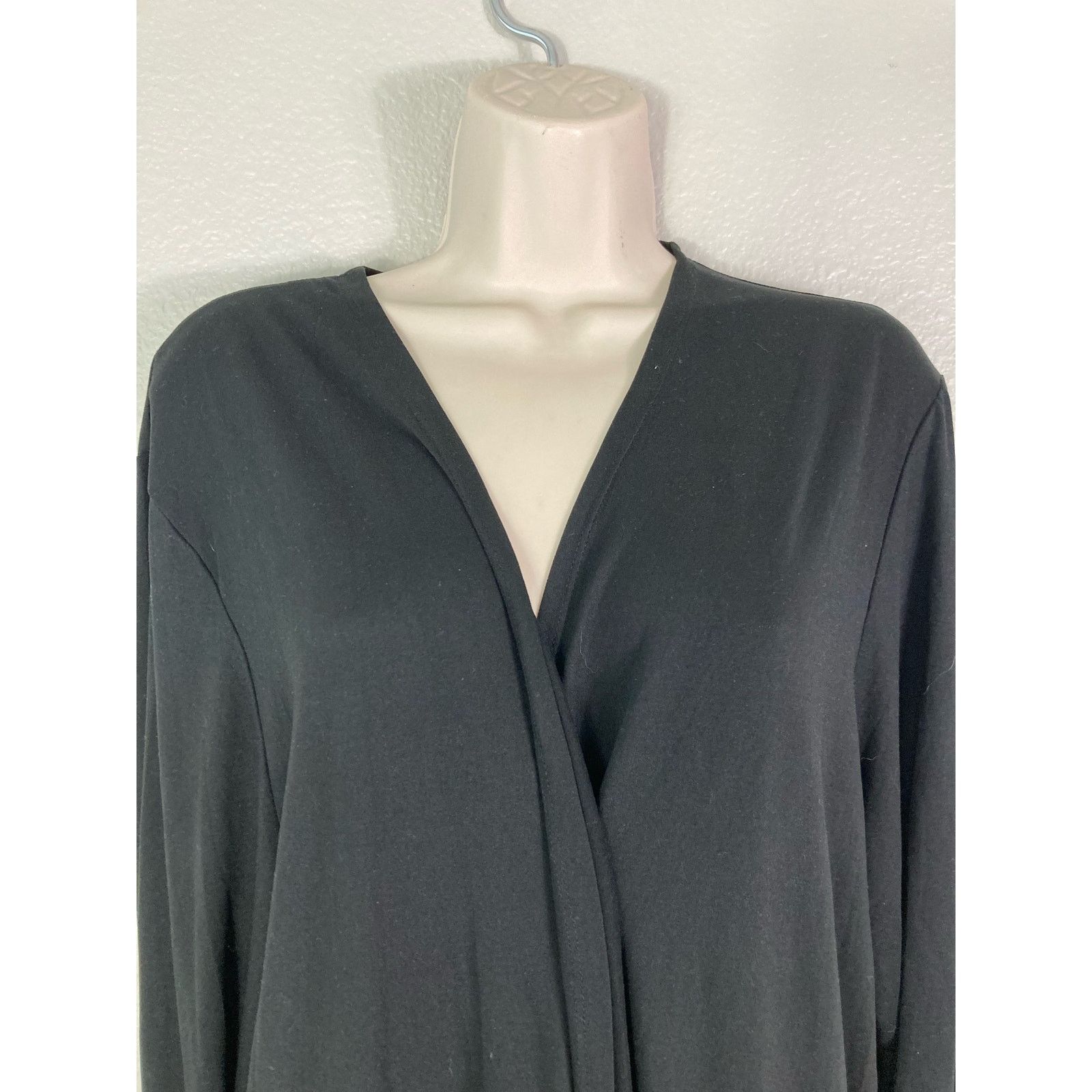 Other Love University Women's 3XL Black Drape Front Cardigan Size 3XL / US 20-22 - 6 Thumbnail
