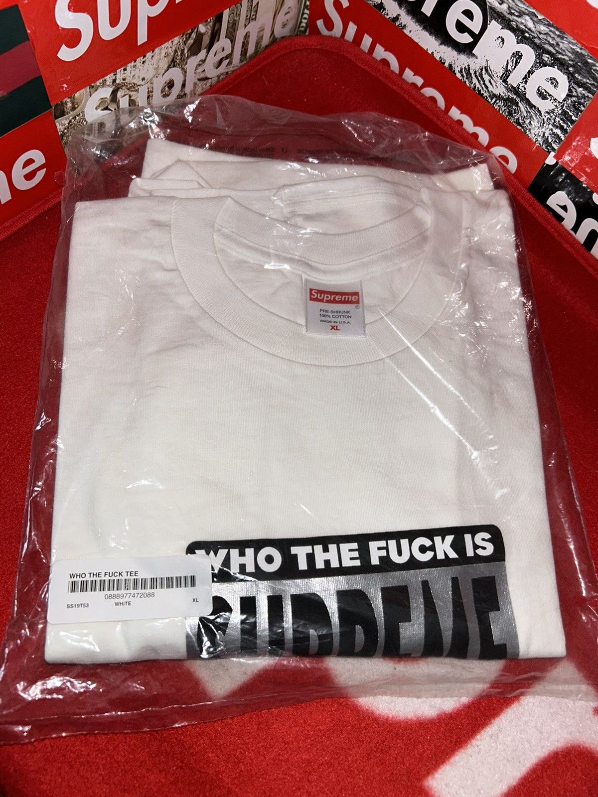 Supreme Supreme "Who The F$@&" Tee SS19 size XL NEW WITH TAGS Size US XL / EU 56 / 4 - 1 Thumbnail