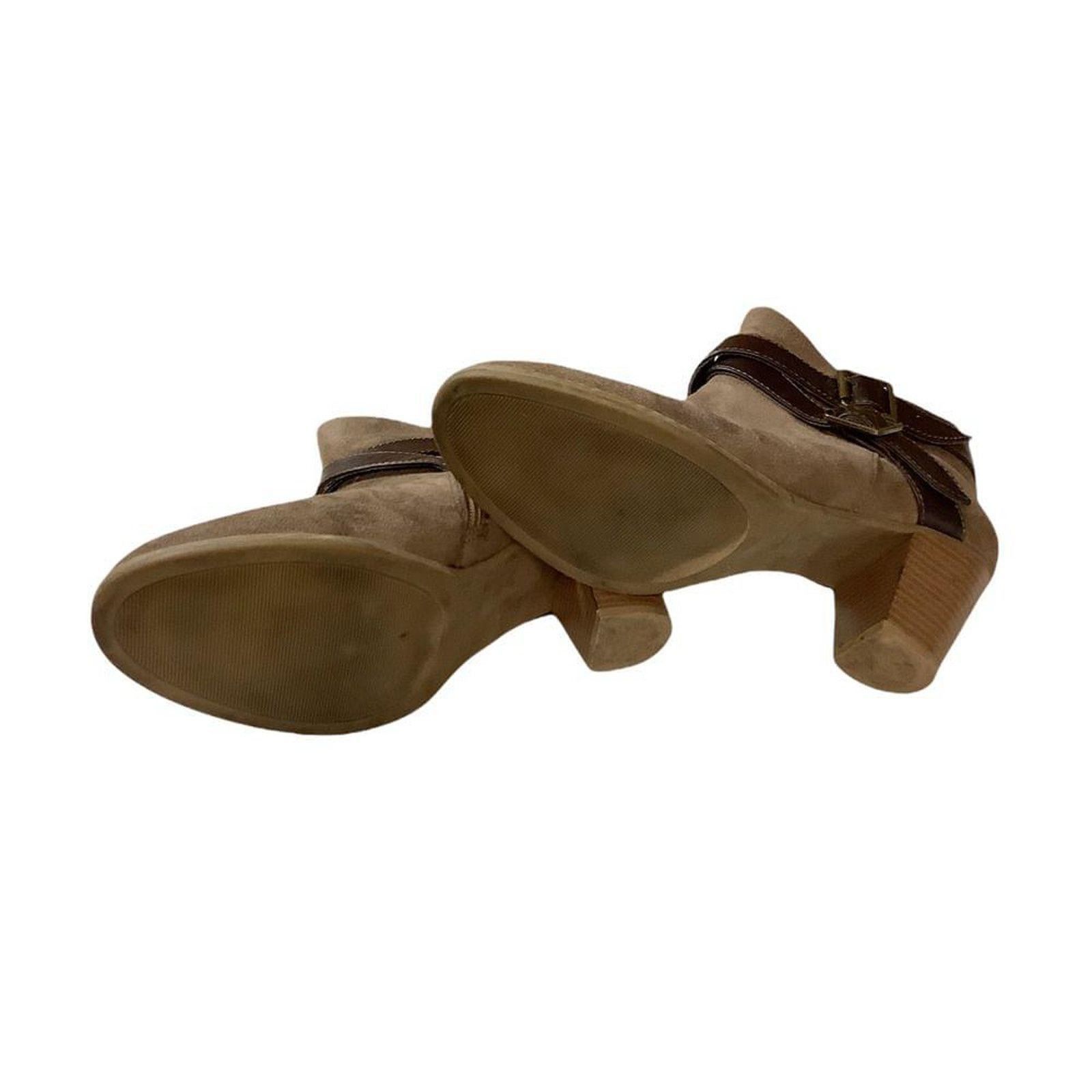 Report Collection Boho Minimalist Taupe Faux Suede Ankle Booties Report 8.5 Size US 8.5 / IT 38.5 - 6 Thumbnail