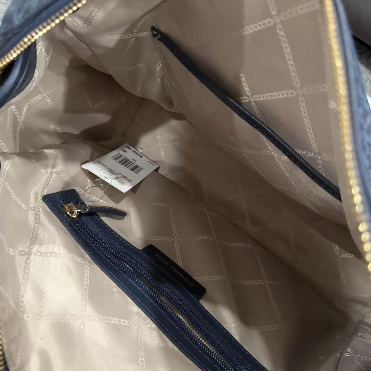 Michael Kors Michael Kors Carine Medium Navy MK Monogram Bag NWT Size ONE SIZE - 4 Thumbnail