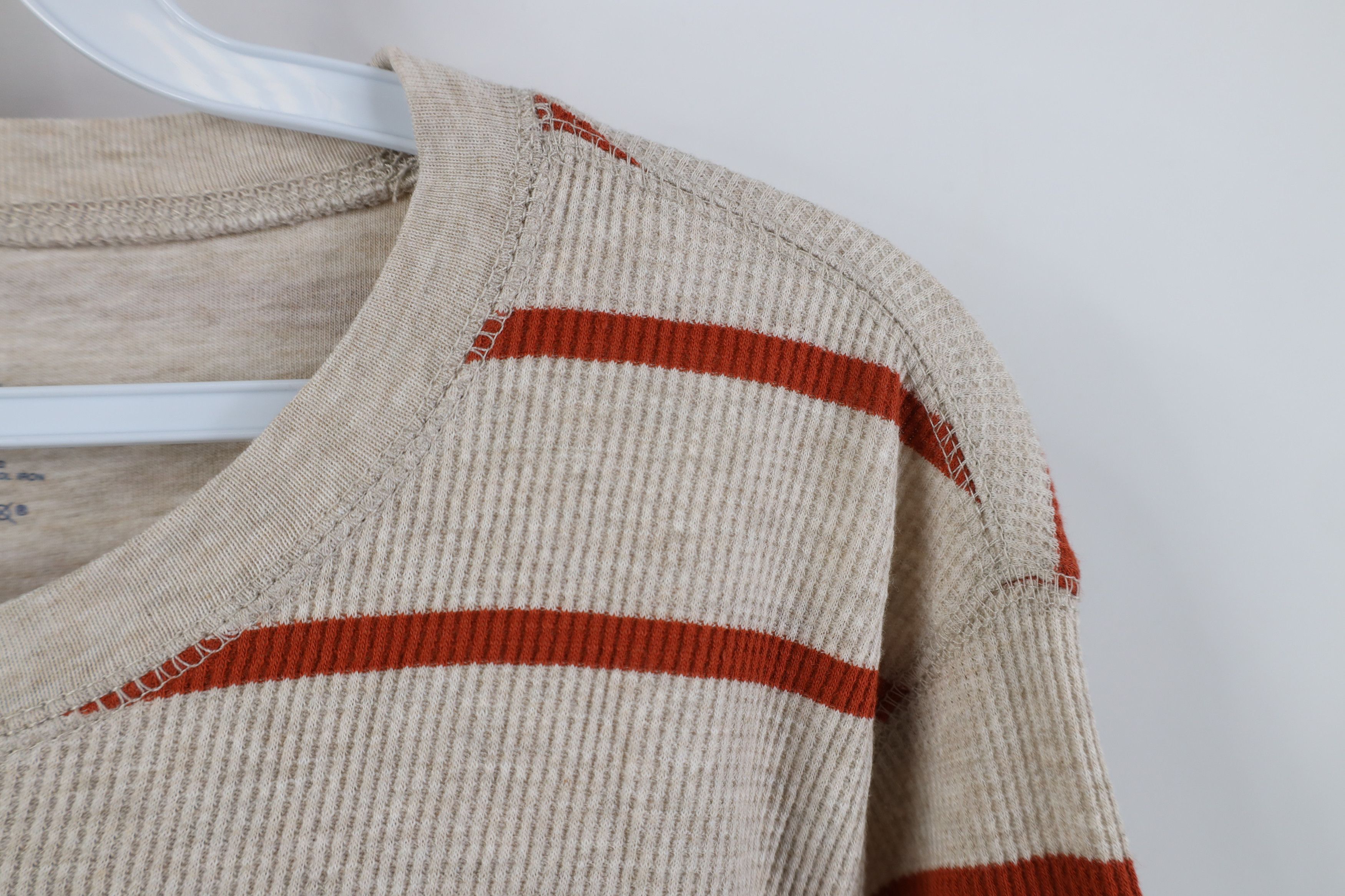 Gap Vintage Y2K Gap Waffle Knit Striped Long Sleeve T-Shirt Size US M / EU 48-50 / 2 - 4 Thumbnail