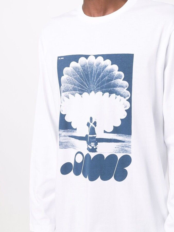 OAMC o1mle0225 Trance Long Sleeve T-Shirt in White & Blue Size US S / EU 44-46 / 1 - 5 Thumbnail