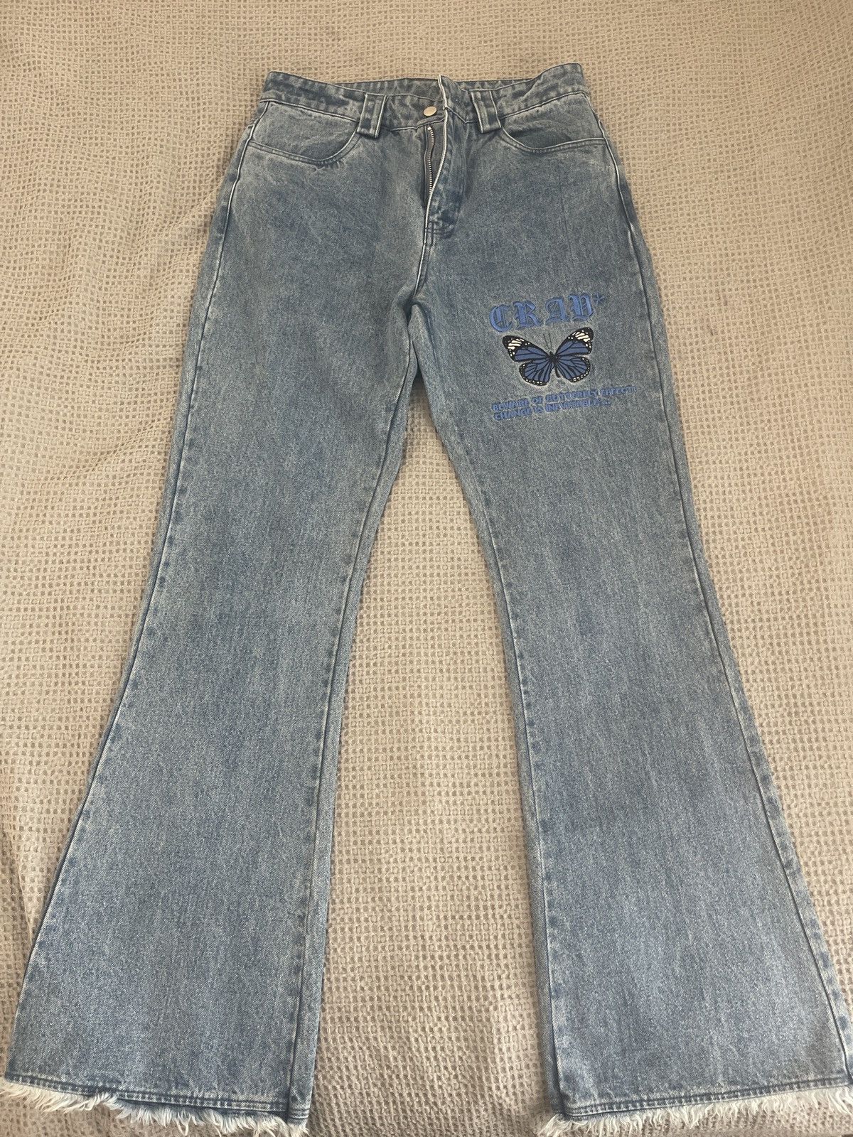 Designer × Vintage Cravin Butterfly Bell Bottoms Size US 32 / EU 48 - 2 Thumbnail