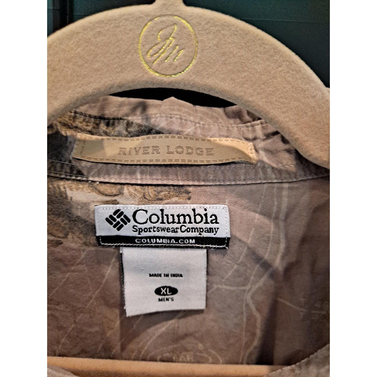 Columbia Columbia River Lodge Tan Fishing Shirt Size XL Size US XL / EU 56 / 4 - 3 Thumbnail