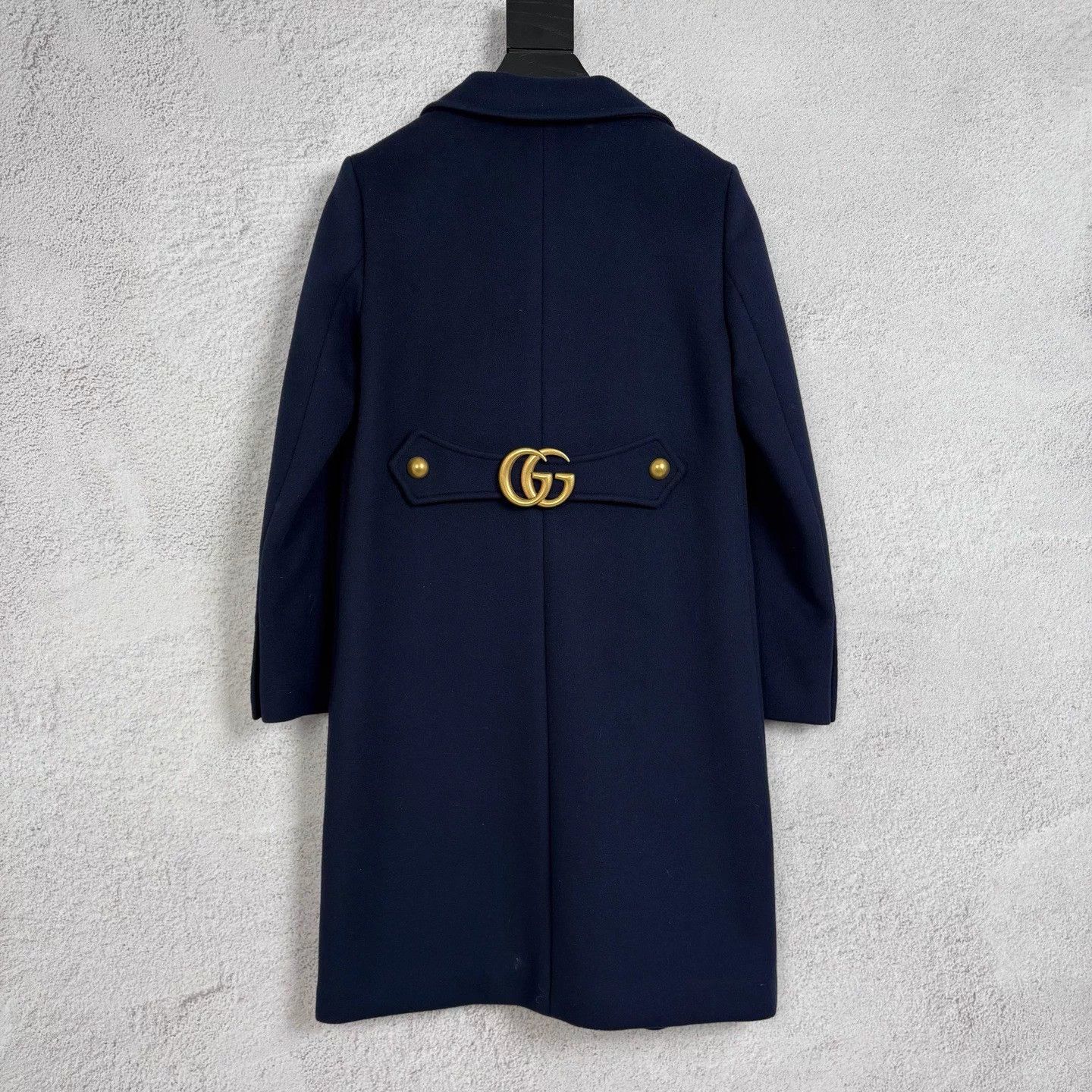 Gucci GUCCI Double G Embellished Blue Wool Coat Size 38 Size XS / US 0-2 / IT 36-38 - 2 Thumbnail