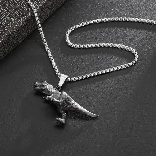 Jewelry × Vintage Retro Dinosaur Boy Gift Necklace Size ONE SIZE - 2 Thumbnail