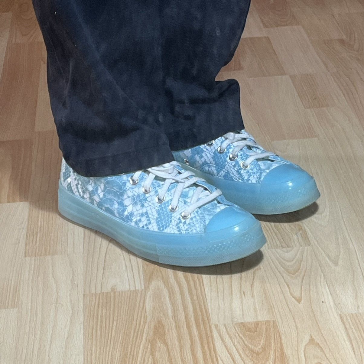 Converse × Golf le Fleur Golf Le Fleur x Chuck 70 Low Blue Python Sneakers Size US 9.5 / EU 42-43 - 7 Thumbnail