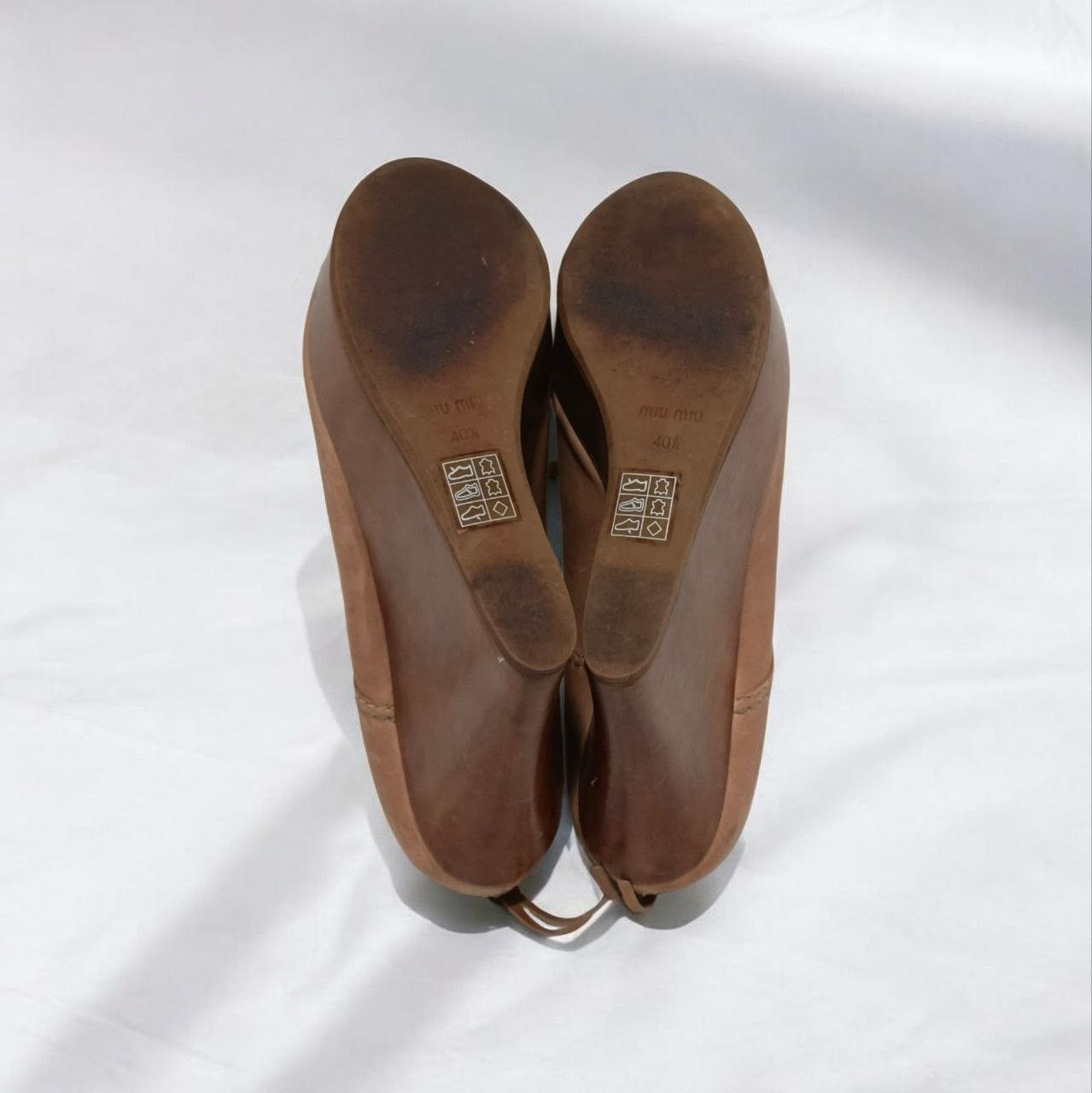 Miu Miu Miu Miu Leather Lace Up Wedges / Womens Boots Size US 10.5 / IT 40.5 - 8 Thumbnail