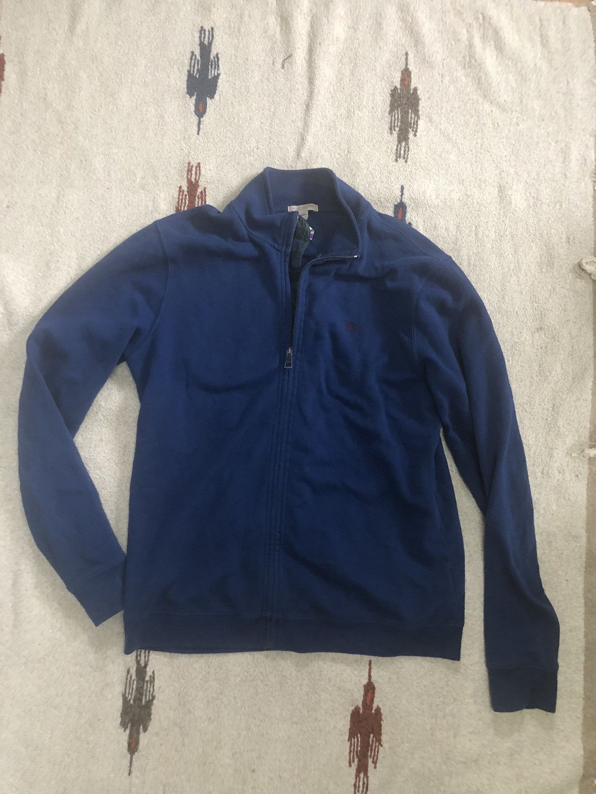 Burberry × Designer Burberry Navy Blue Long Sleeve zip sweatshirt jacket Shirt Size US L / EU 52-54 / 3 - 1 Thumbnail