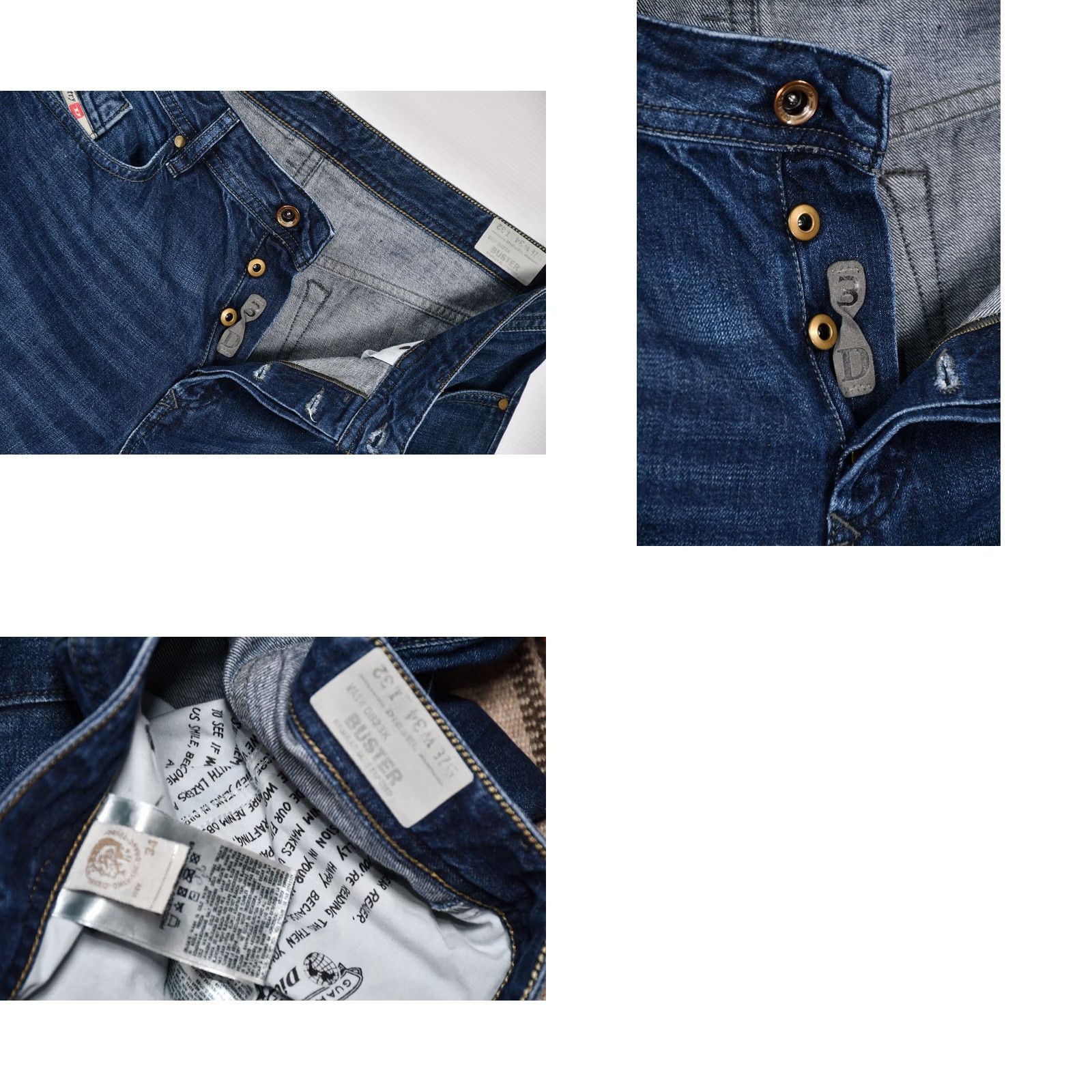 Diesel DIESEL BUSTER 3D 0823K REGULAR SLIM TAPERED JEANS W34 L32 / Blue / 5-Pocket / Cotton / Denim / Men Size US 34 / EU 50 - 8 Thumbnail