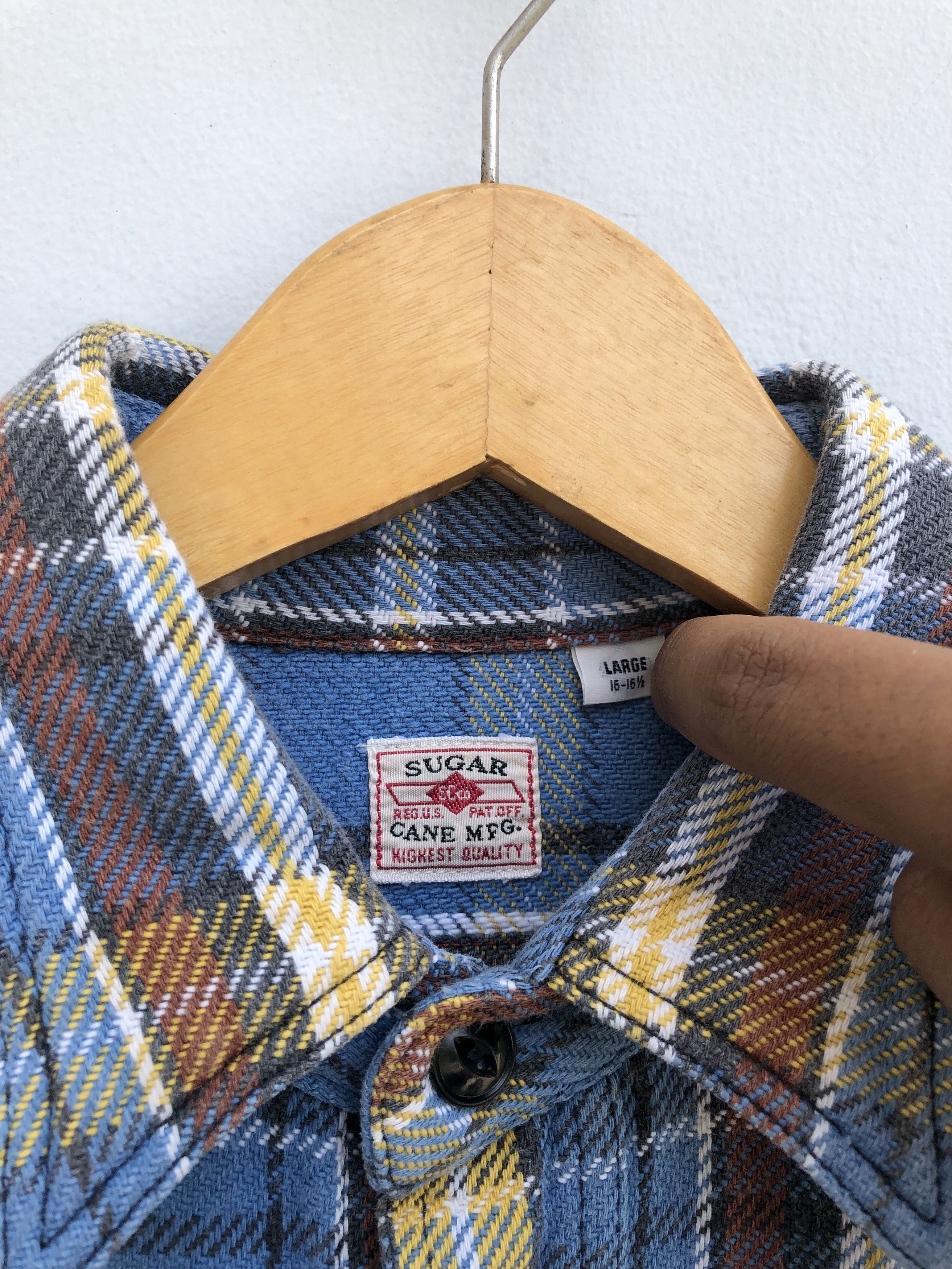 Sugar Cane Vintage Sugar Cane Flannel shirt Size US L / EU 52-54 / 3 - 3 Thumbnail