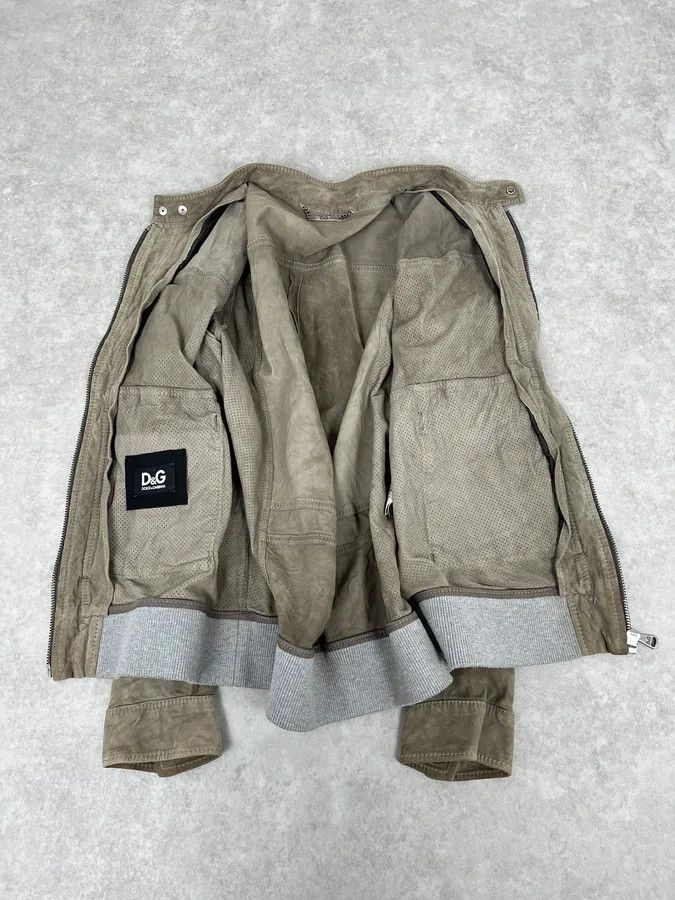 Dolce & Gabbana 2000s Dolce & Gabbana Grey Suede Leather Jacket Size US M / EU 48-50 / 2 - 8 Thumbnail