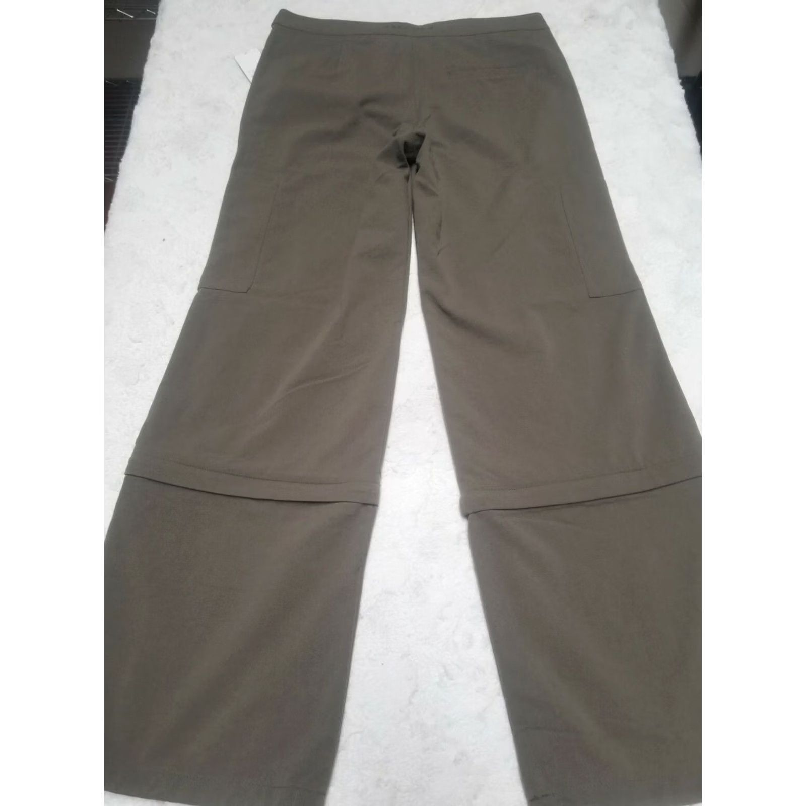 Vintage Sessions Brooklyne Cargo Pants Womens Size 7 Green High Rise New Zip Pockets Size 28" / US 6 / IT 42 - 2 Thumbnail