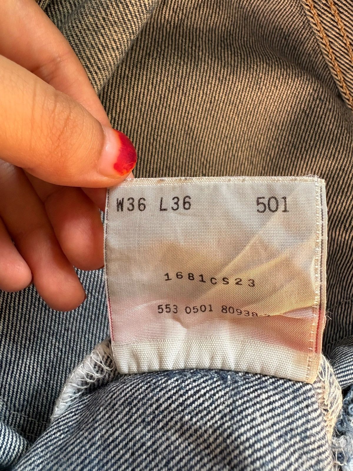 Levi's Vintage 90s Levis 501 Mud Wash Distressed Loose Baggy Jeans Size US 38 / EU 54 - 12 Thumbnail