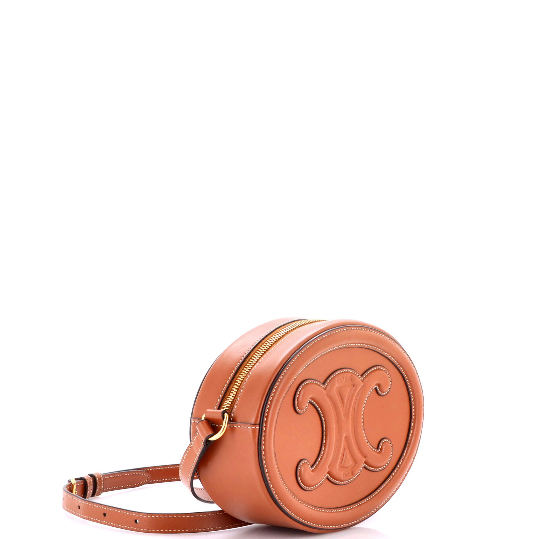 Celine Triomphe Oval Crossbody Bag Leather Size ONE SIZE - 1 Thumbnail