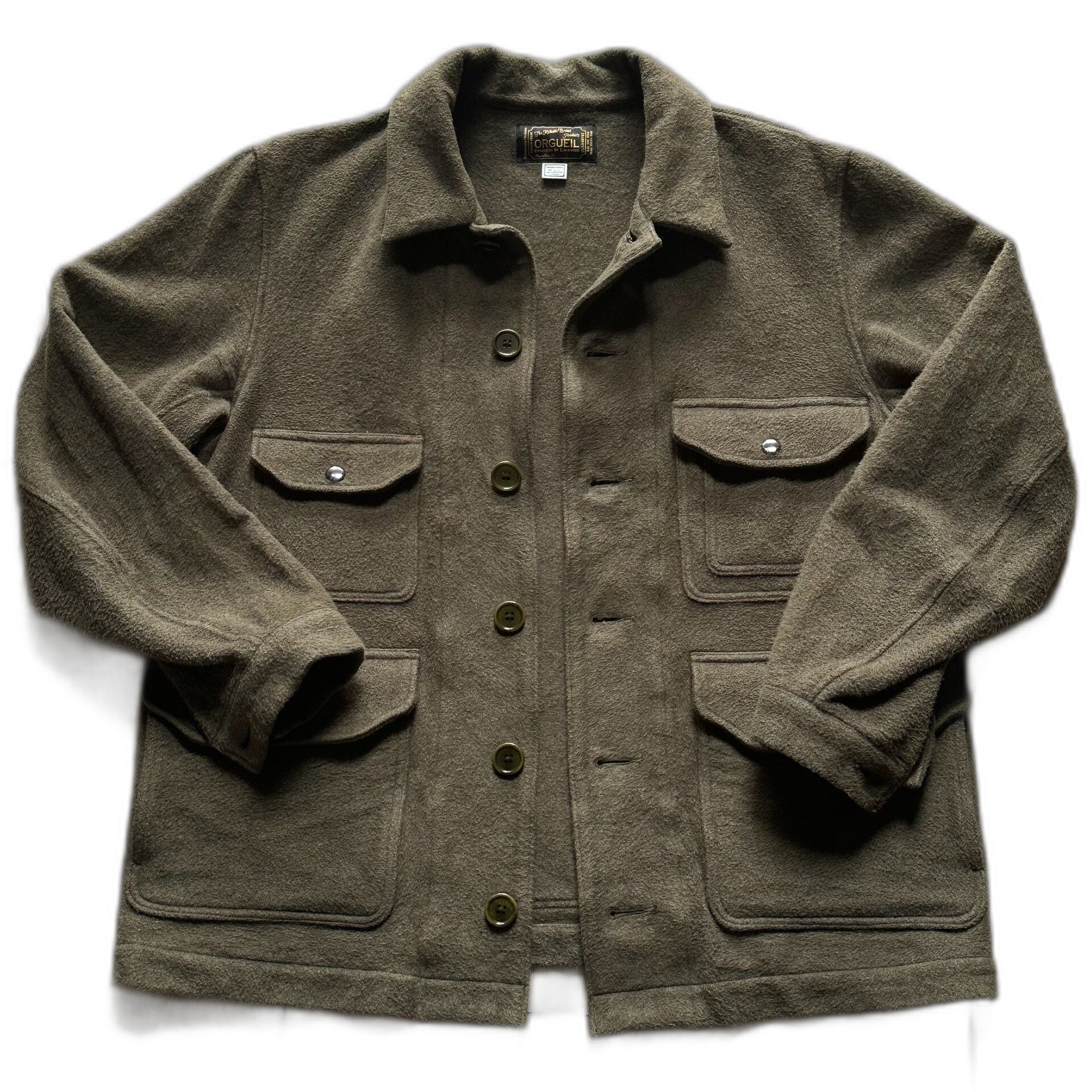 Orgueil ORGUEIL Olive Green Blanket Jacket Size US M / EU 48-50 / 2 - 1 Thumbnail