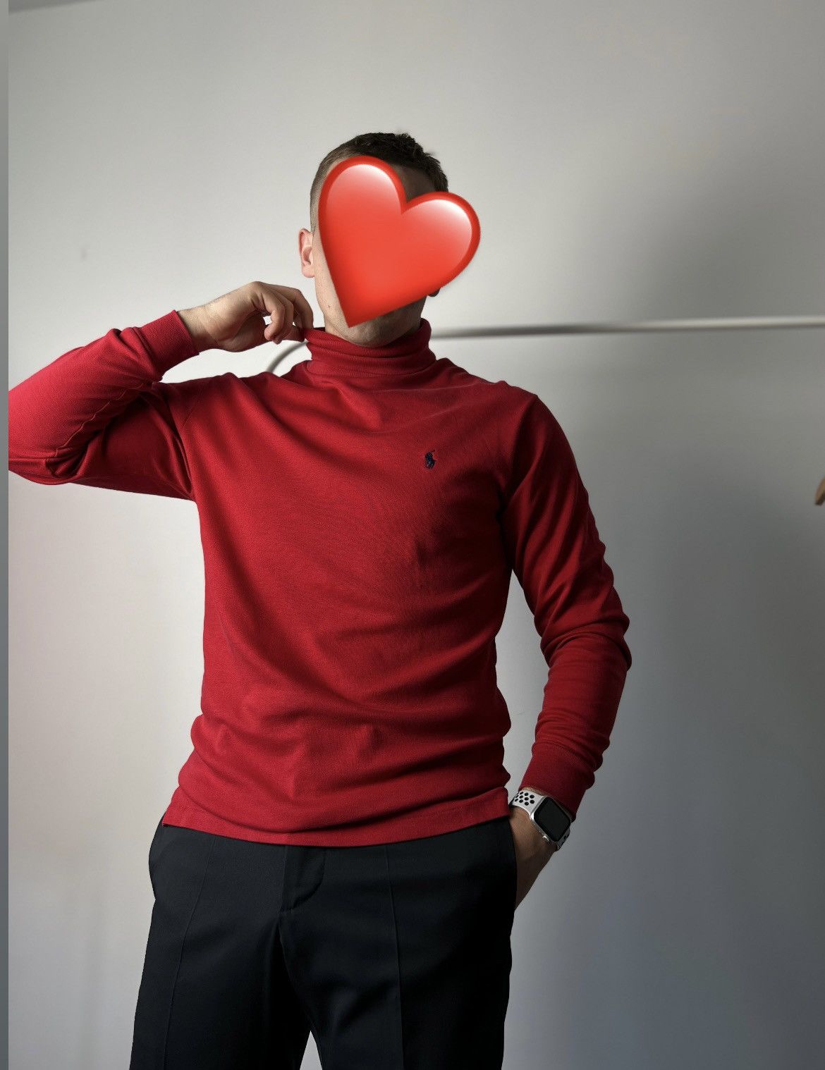 Vintage Polo Ralph Lauren Red ❤️ Long Sleeve Rar Size US S / EU 44-46 / 1 - 6 Thumbnail