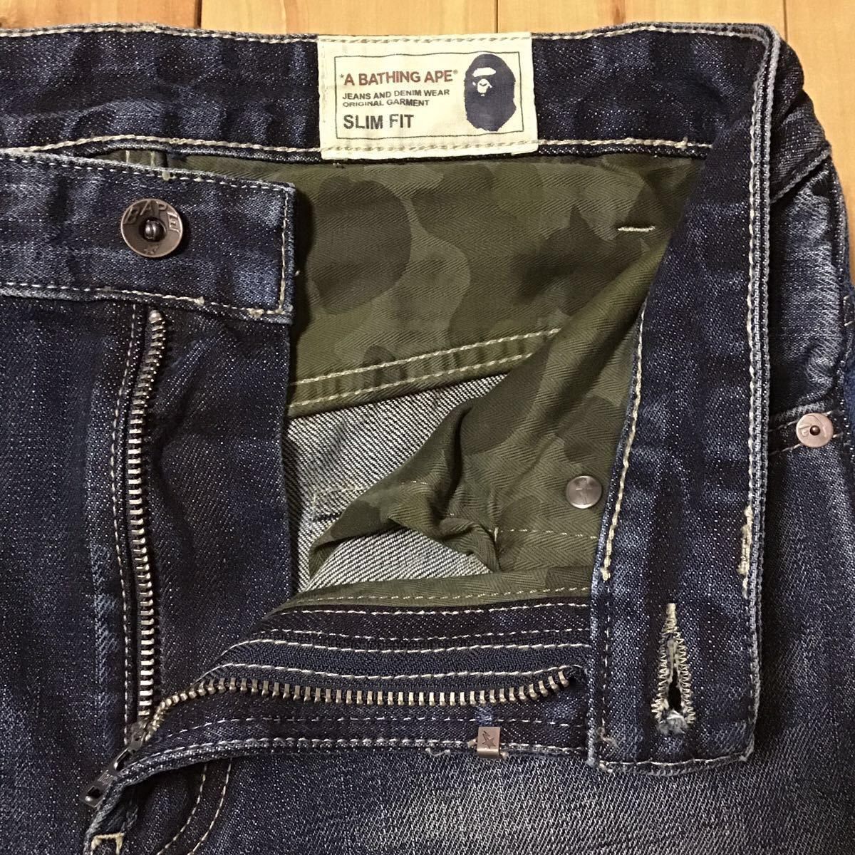Bape BAPE STA LOGO embroidery slim fit denim pants APE ★size S Size US 30 / EU 46 - 7 Thumbnail