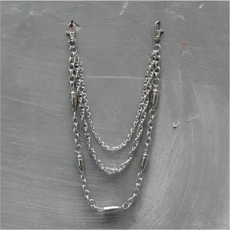 Jewelry 3 layers Punk Long Metal Wallet Belt Chain Size ONE SIZE - 2 Thumbnail