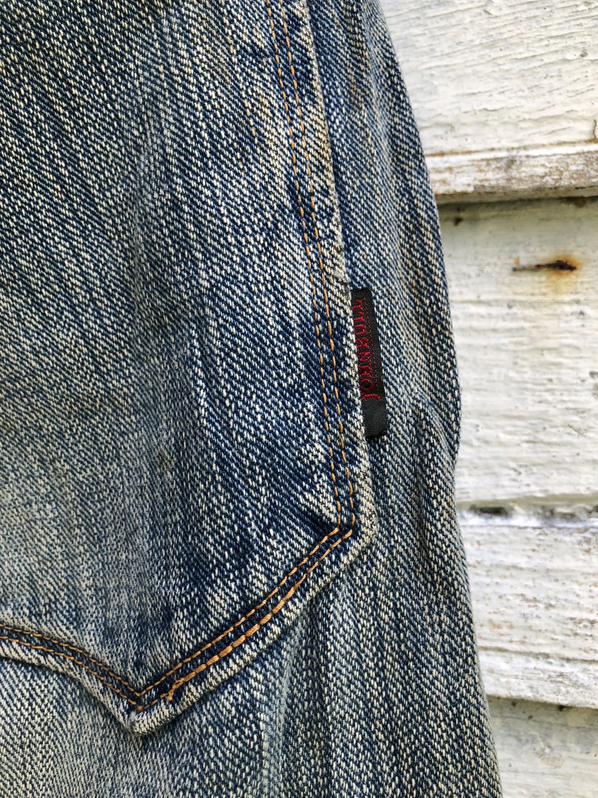 Johnbull × KOJIMA GENES Vintage John Bull Kojima Distressed Knee Ripped Jean Size US 31 - 11 Thumbnail