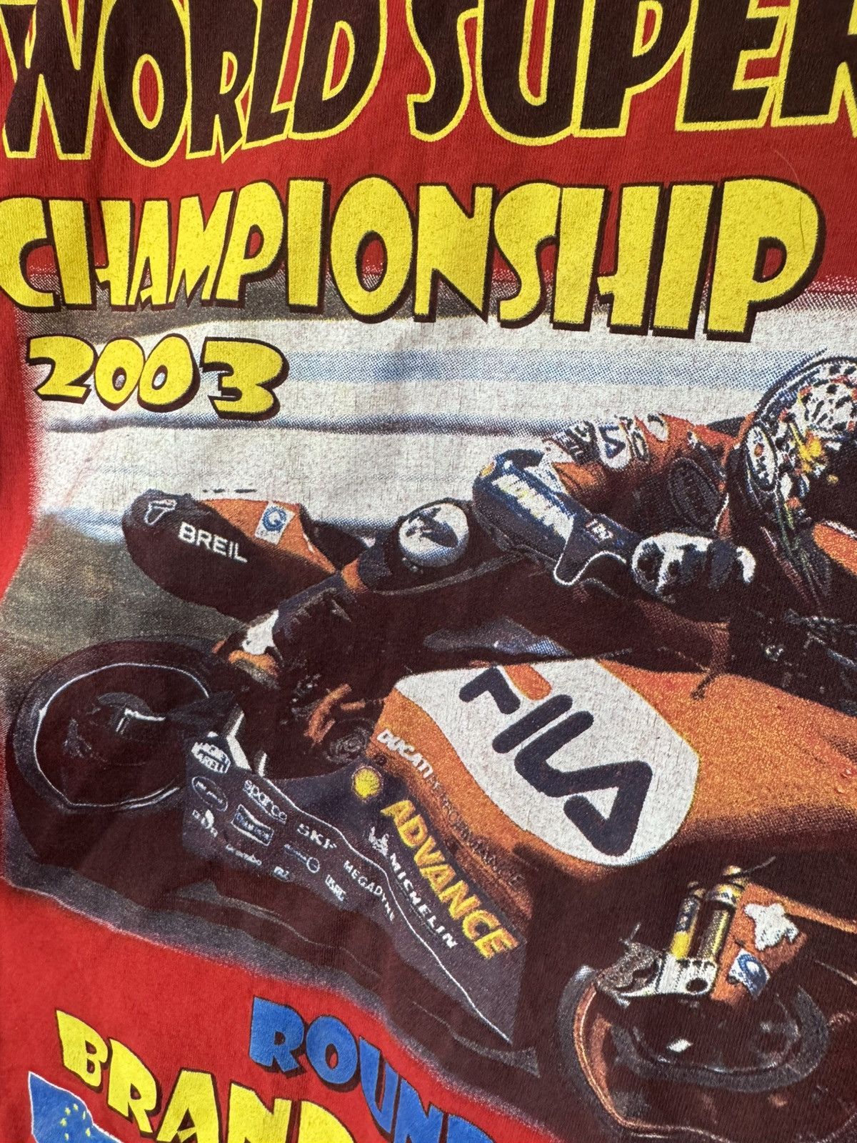 Vintage 2003 Superbike World Championship Brands Hatch rare t shirt Size US XL / EU 56 / 4 - 4 Thumbnail