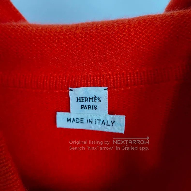 Hermes Hermes Orange Cashmere Knit Loose Sweatshirt Size XS / US 0-2 / IT 36-38 - 5 Thumbnail