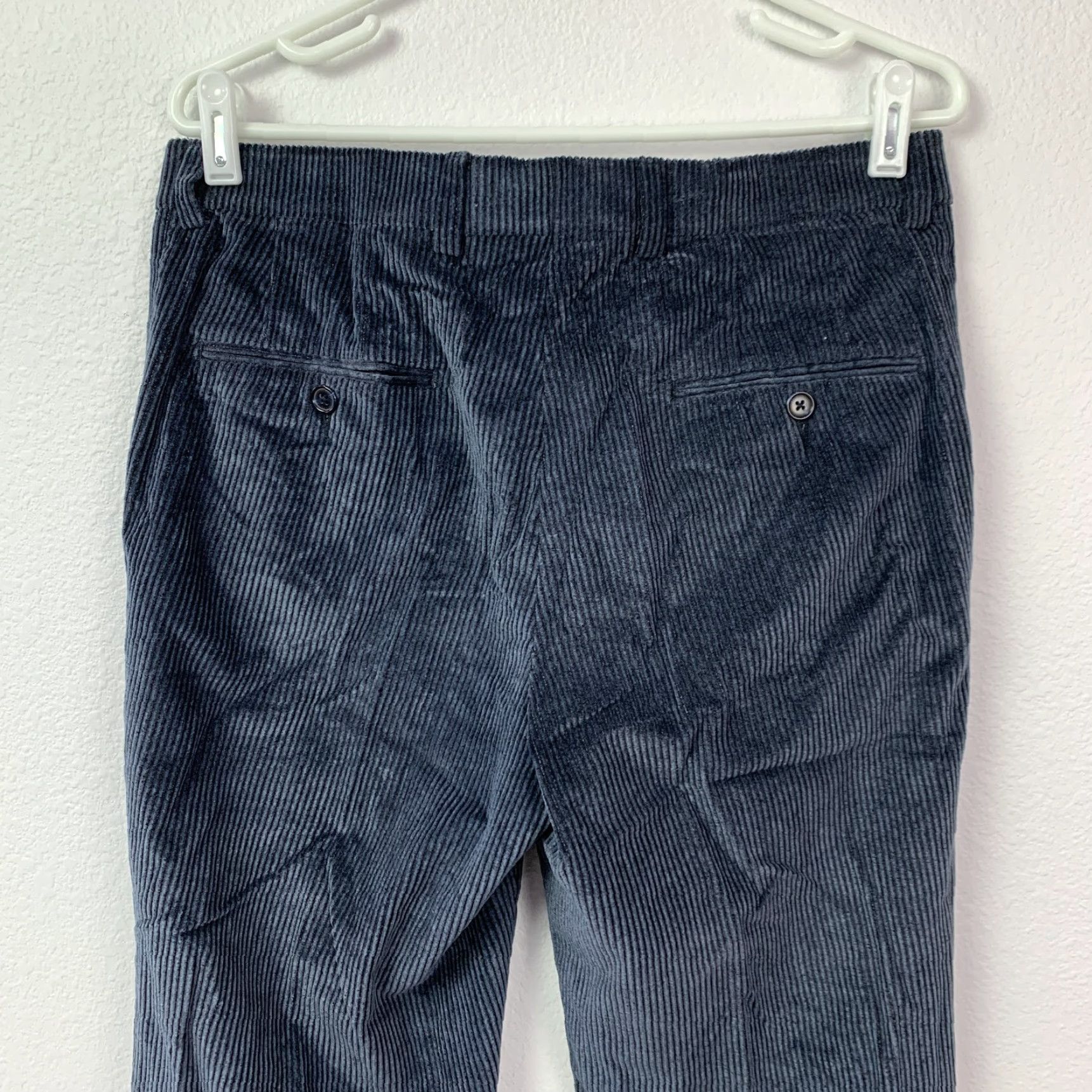 Saks Fifth Avenue Saks Fifth Avenue Men's 32R Navy Blue Corduroy Dress Pants Pleated Front Size US 32 / EU 48 - 5 Thumbnail