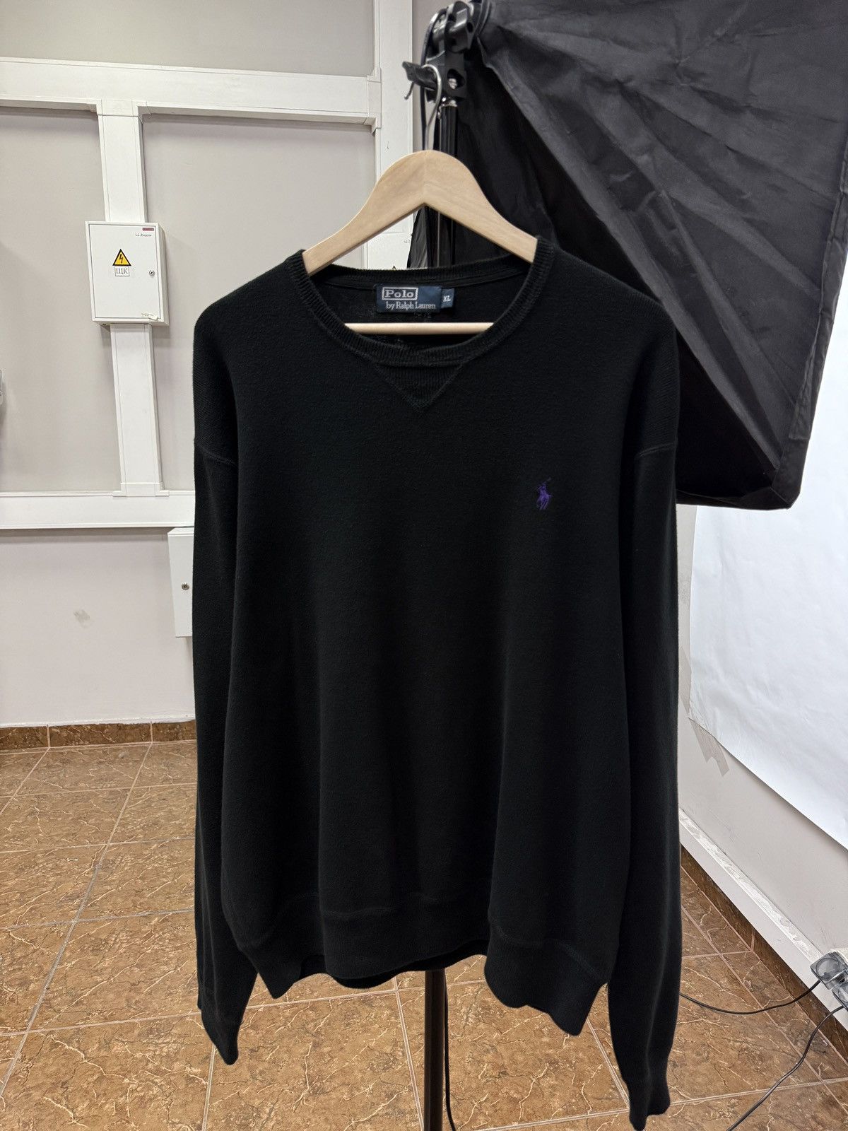 Polo Ralph Lauren 🇺🇸 Vintage 90s Ralph Lauren Purple Logo Knitted Sweater Rare Size US XL / EU 56 / 4 - 1 Thumbnail