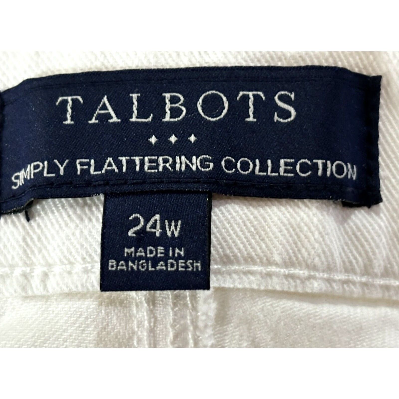 Talbots Talbots Simply Flattering Boyfriend Jeans 24W Plus White Womens Size 42" / US 20 - 5 Thumbnail