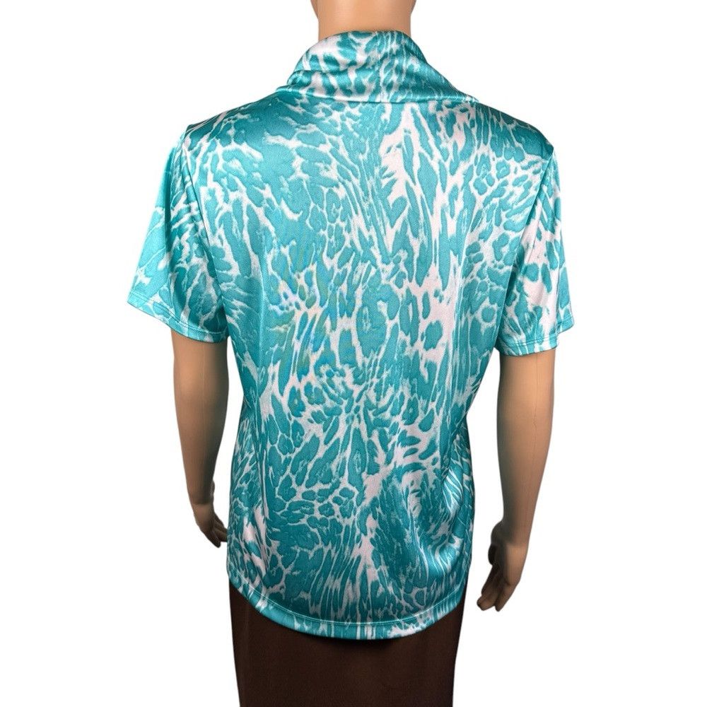 Other New Susan Graver Tie Dye Liquid Knit Cowl Neck Short Sleeve Size S / US 4 / IT 40 - 4 Thumbnail