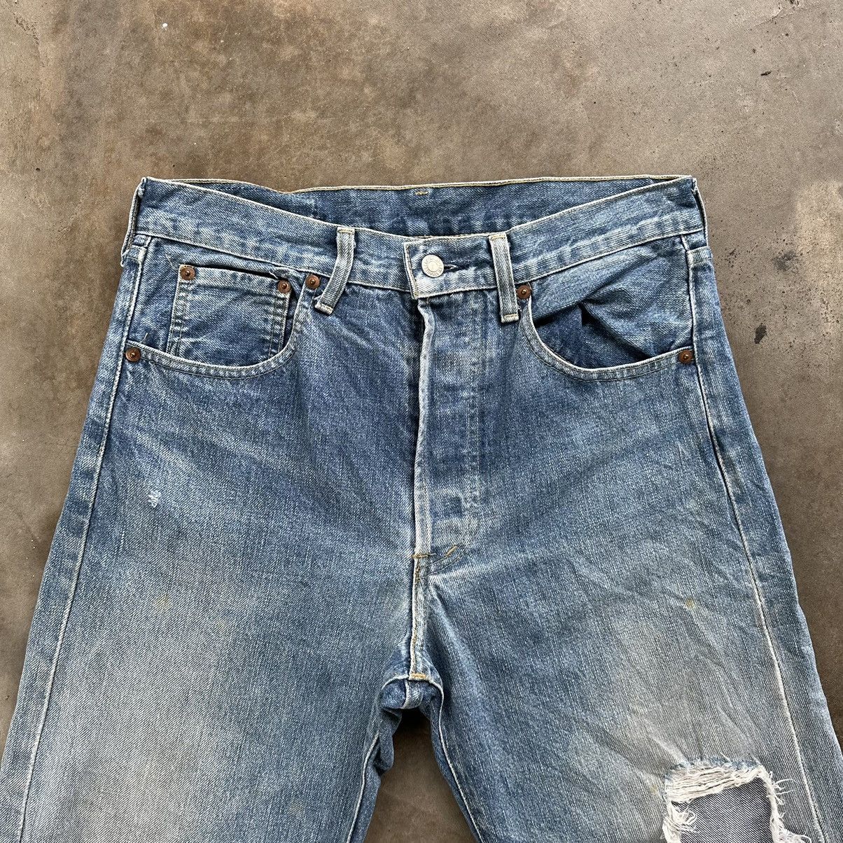 Levi's W30 Vintage Levi’s 503B Selvedge Distressed Faded Denim Jean Size US 30 / EU 46 - 3 Thumbnail