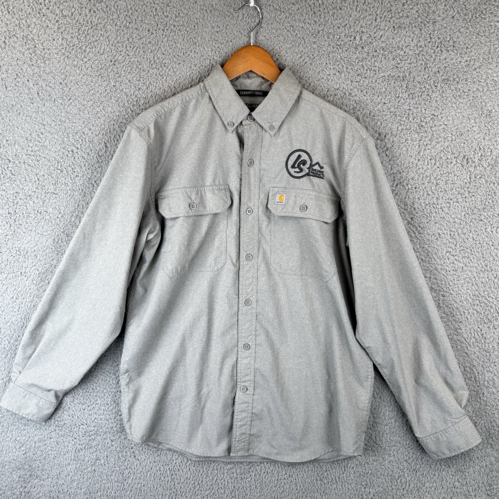 Carhartt VINTAGE Carhartt Shirt Mens Medium Gray Long Sleeve Relaxed Fit LOGO Size US M / EU 48-50 / 2 - 2 Thumbnail