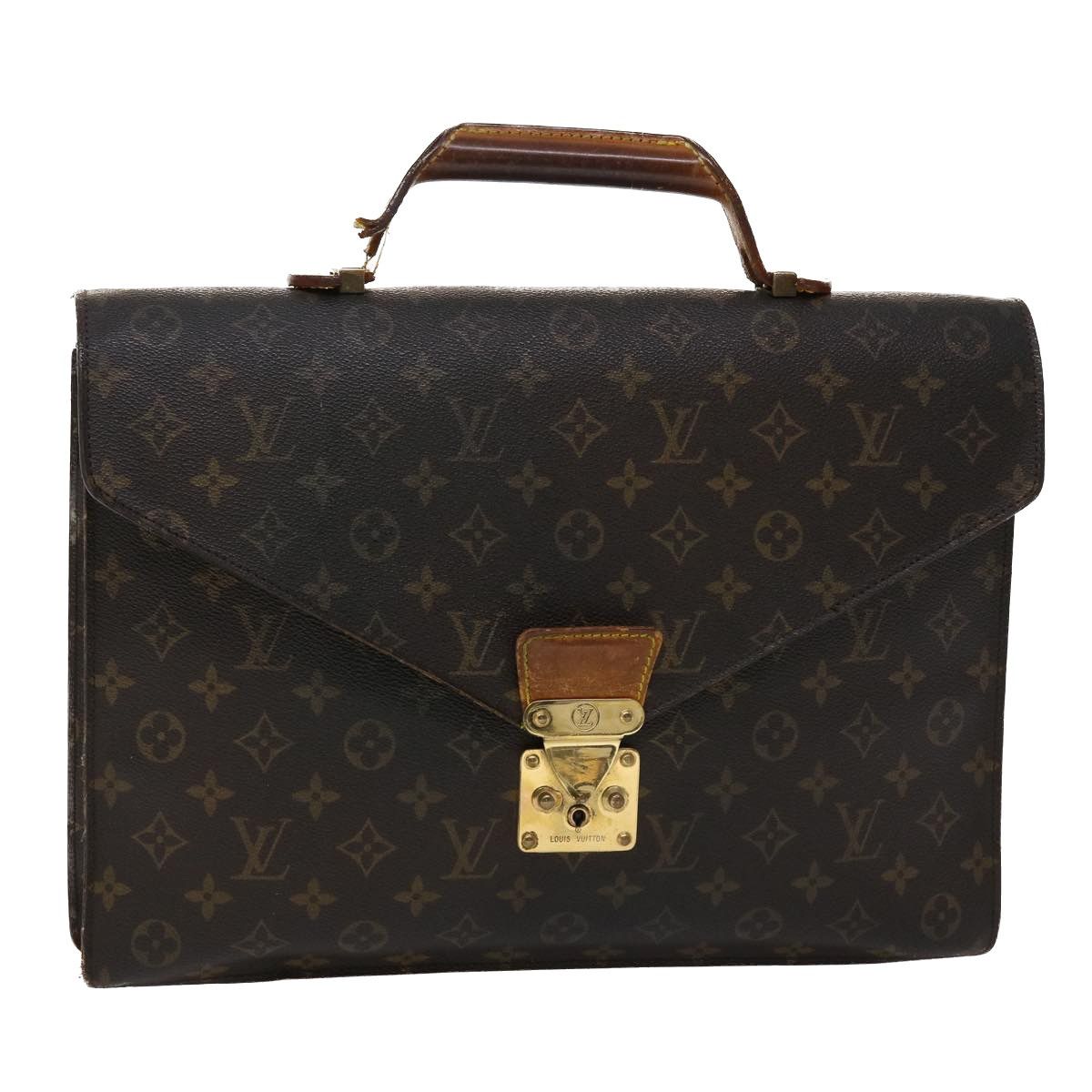 Authentic LOUIS VUITTON Monogram Serviette Conseiller M53331 Briefcase Bag