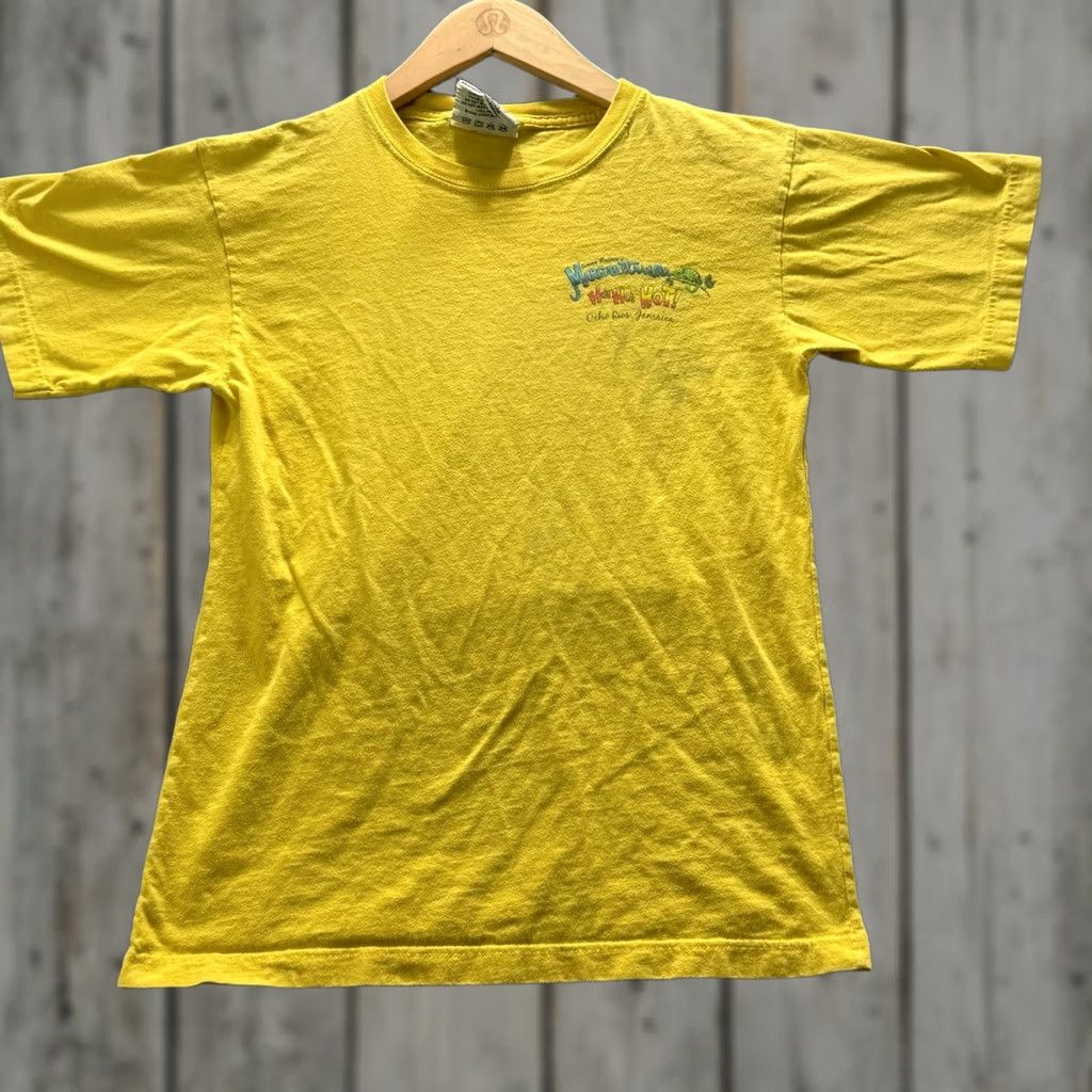 Vintage VINTAGE Margaritaville Shirt Mens XS Yellow Graphic Tee Ocho Rios Jamaica Chameleon Hot Hot Hot Short Sleeve Crew Neck Jersey Cotton Size US XS / EU 42 / 0 - 1 Thumbnail