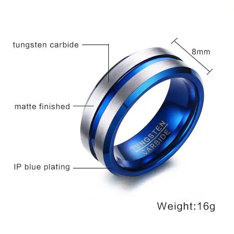 Other Thin Blue Line Tungsten Ring Size ONE SIZE - 2 Thumbnail