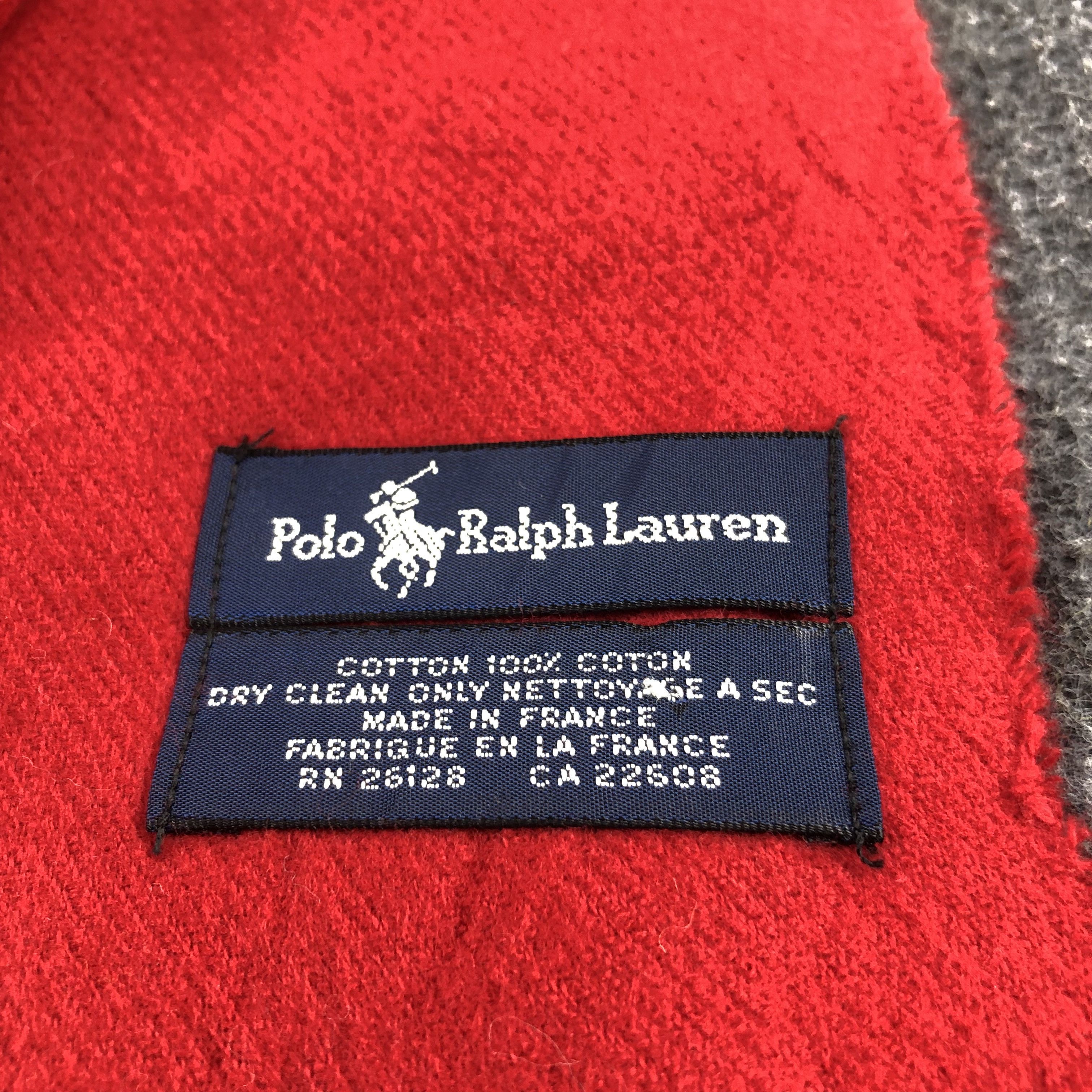 Polo Ralph Lauren Polo Ralph Lauren Red Cotton Scarf Muffler V856 Size ONE SIZE - 6 Thumbnail
