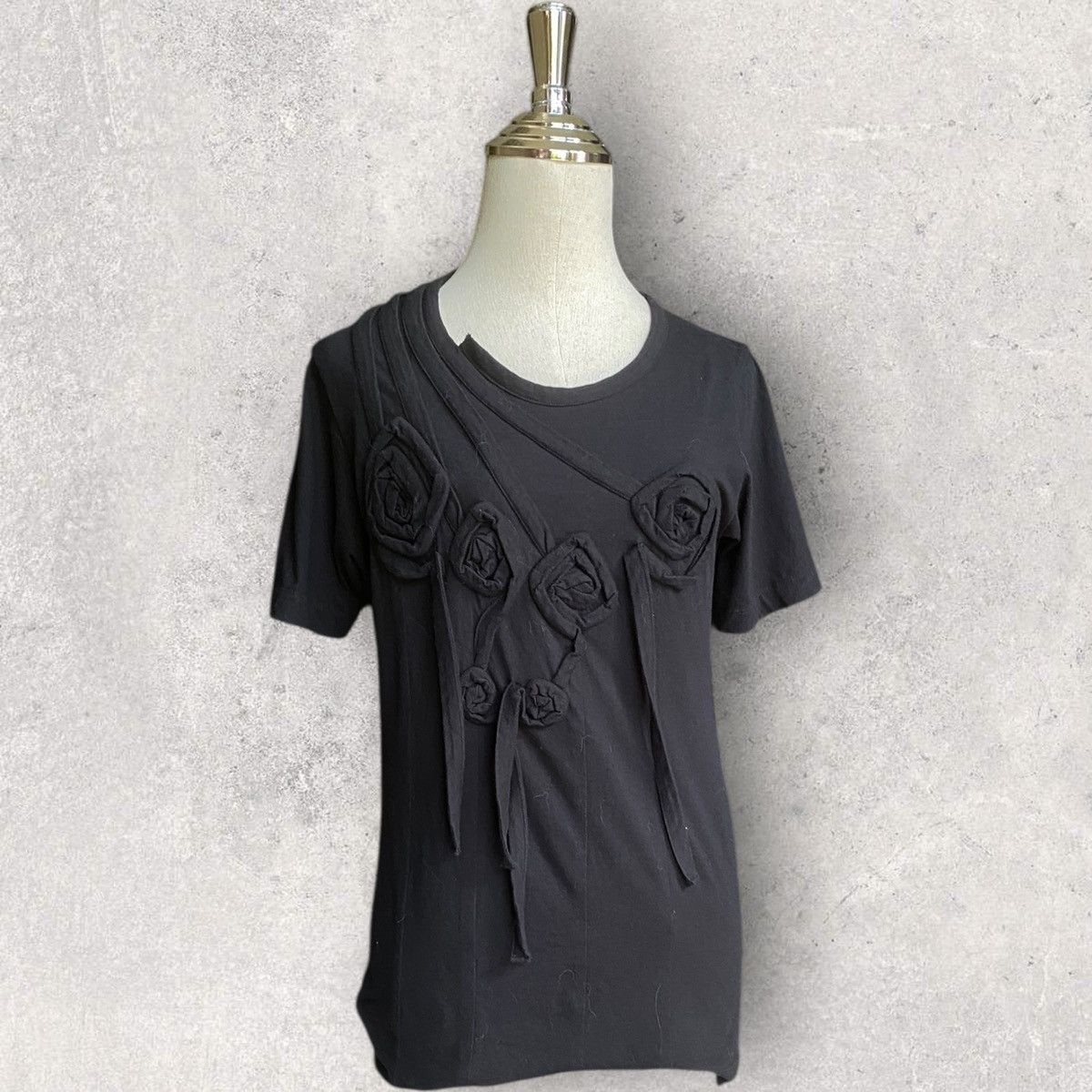 Yohji Yamamoto Yohji Yamamoto Noir Floral Appliqué T Shirt Size M / US 6-8 / IT 42-44 - 1 Thumbnail