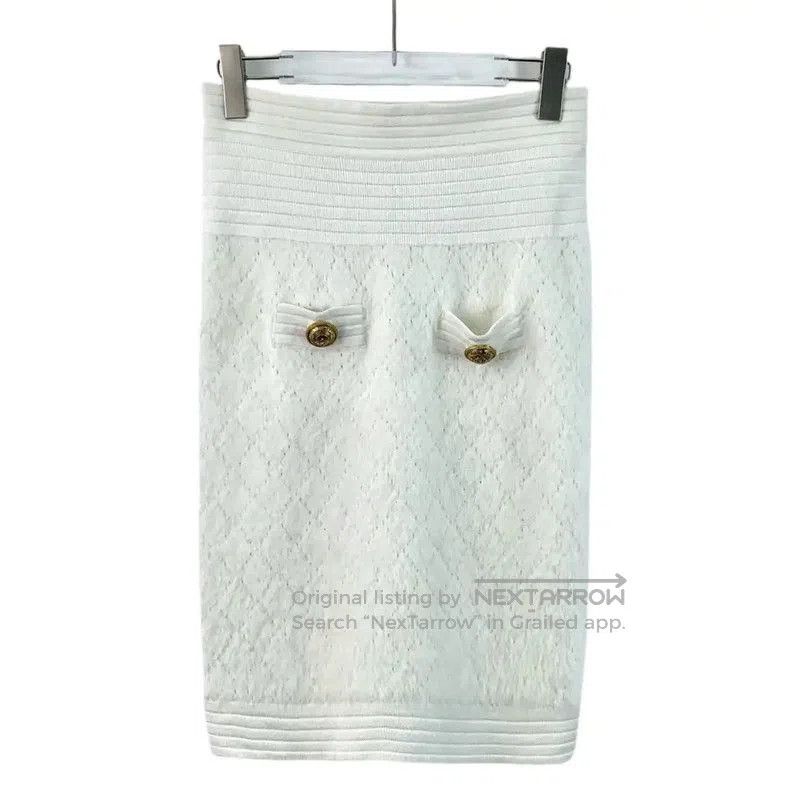 Balmain Balmain White Women's Midi Skirt . Size 23" - 1 Thumbnail
