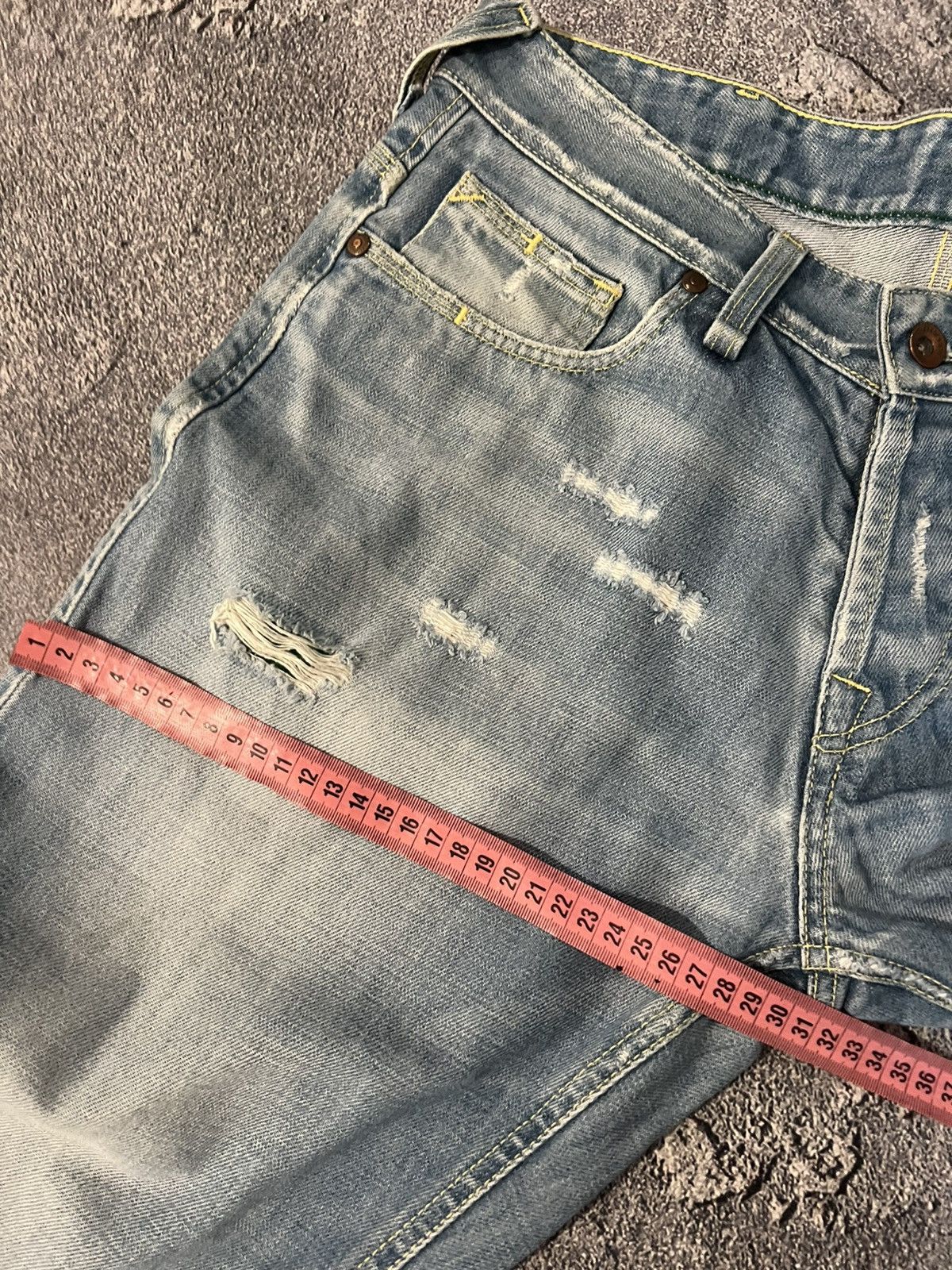 Japanese Brand Streetwear Staple Slim Destroyed Number Nine Style Size US 33 - 12 Thumbnail