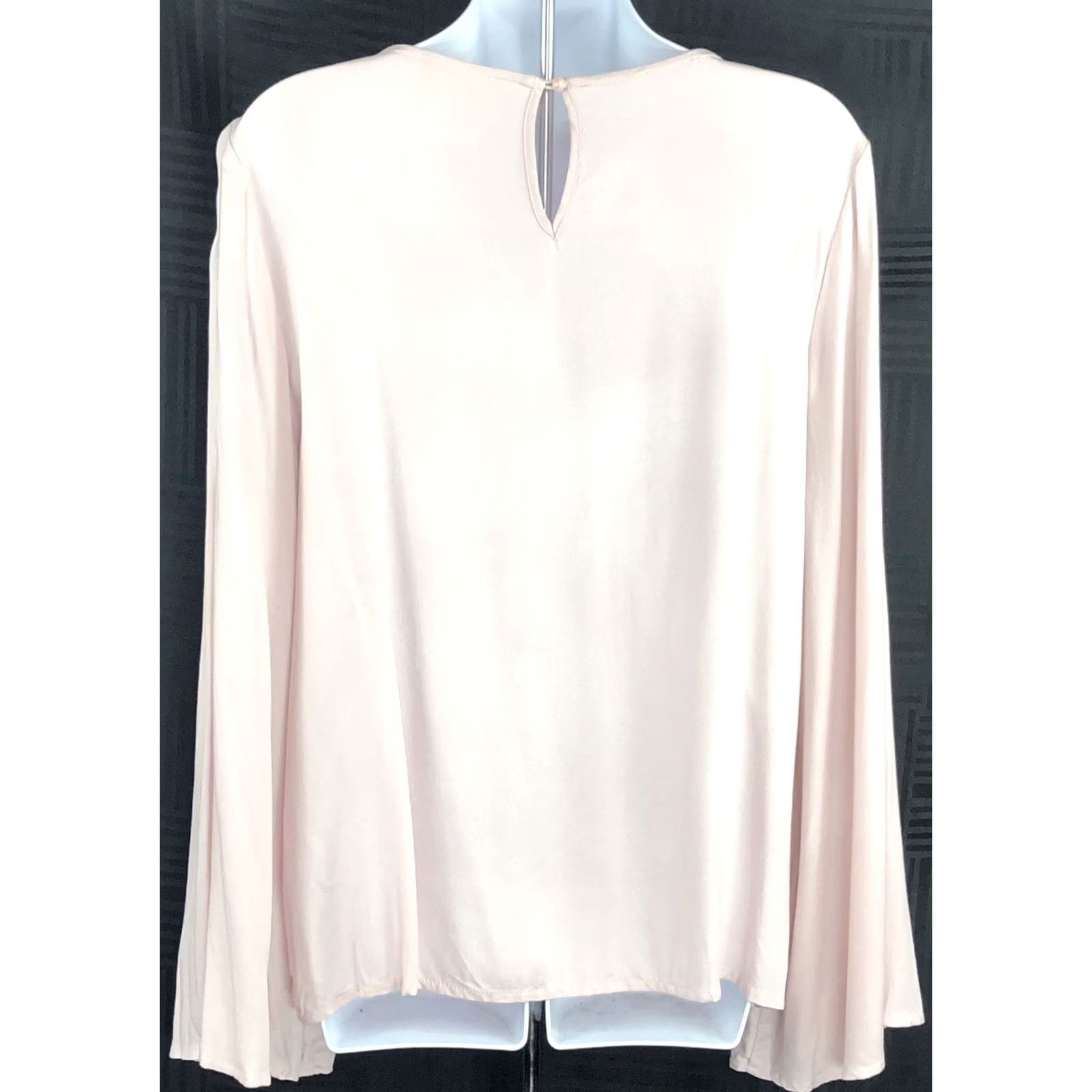 New Republic Republic Top Womens L Pink rayon flared long sleeve strappy neck Flowy Peasant Size L / US 10 / IT 46 - 3 Thumbnail