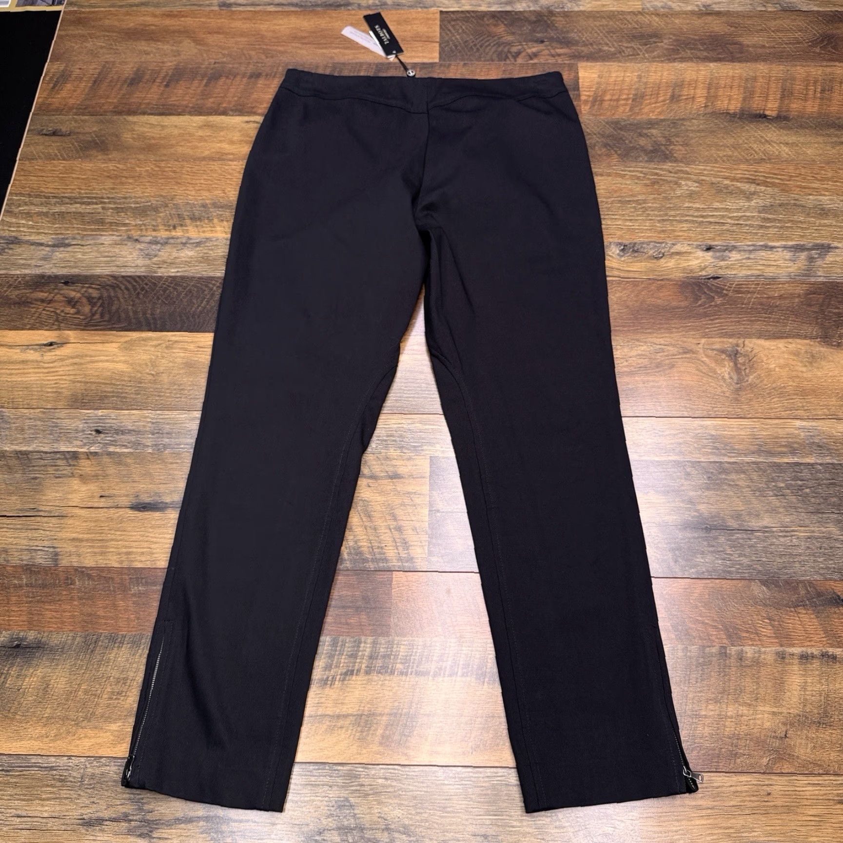 Talbots Talbots Black Stretch Twill Pants Womens 8 Mid Rise Slim Straight Flat Front Machine Washable City Preppy Dress Pants Women Size 30" / US 8 / IT 44 - 3 Thumbnail