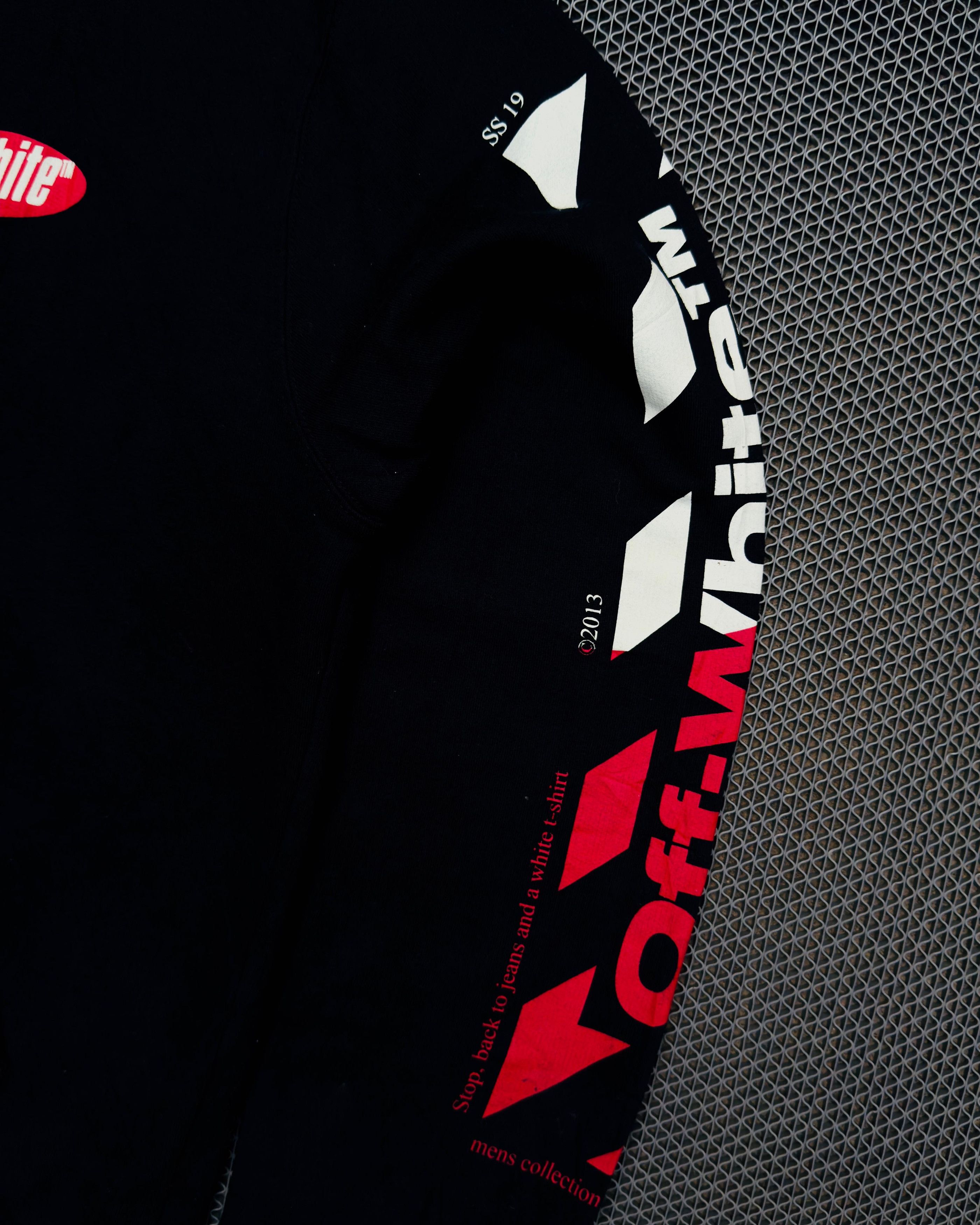 Off-White OFF-WHITE DIAGONAL SPLIT LOGO HOODIE SS19 Size US L / EU 52-54 / 3 - 3 Thumbnail
