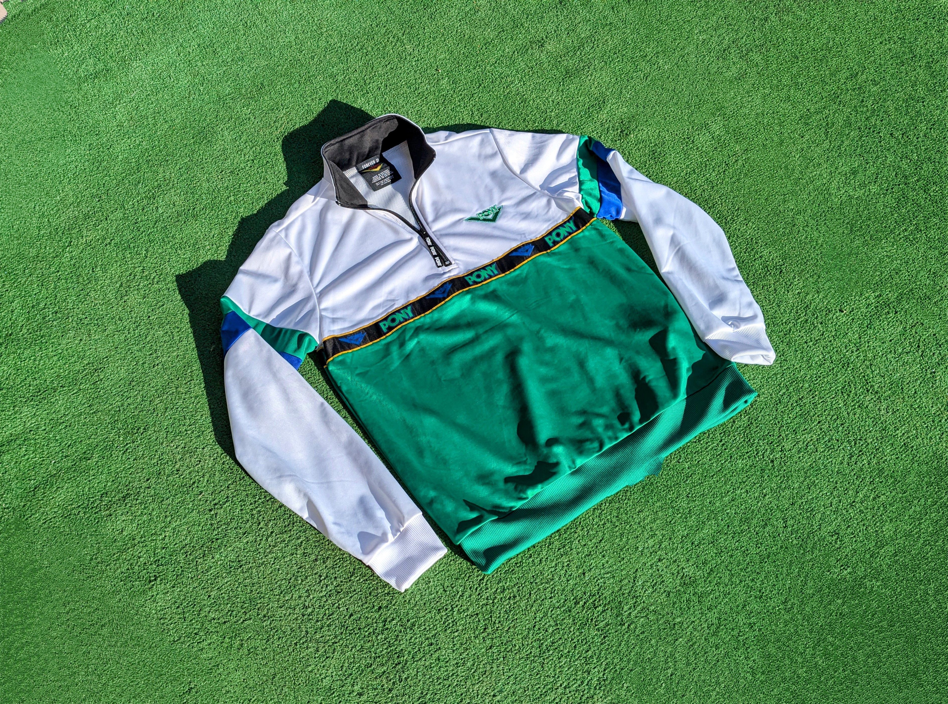 PONY Pony 1/4 Zip Pullover Windbreaker Anorak Unisex Track Jacket Size US S / EU 44-46 / 1 - 5 Thumbnail