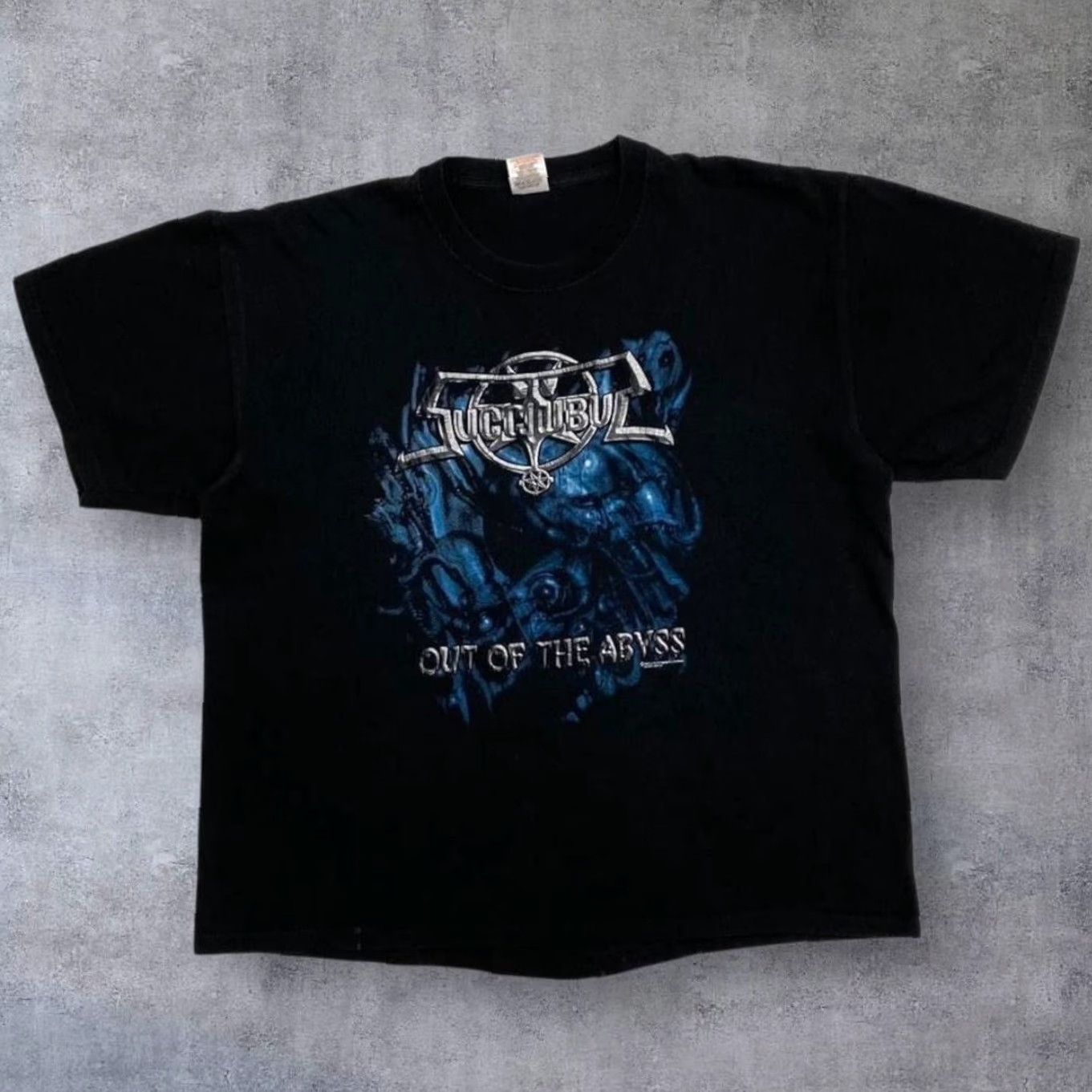 Fruit Of The Loom Succubus “Out Of The Abyss” (2007) Melodic Death Heavy Metal Band T-Shirt L XL Black Graphic Print Logo Front Back Mens Size US L / EU 52-54 / 3 - 2 Thumbnail