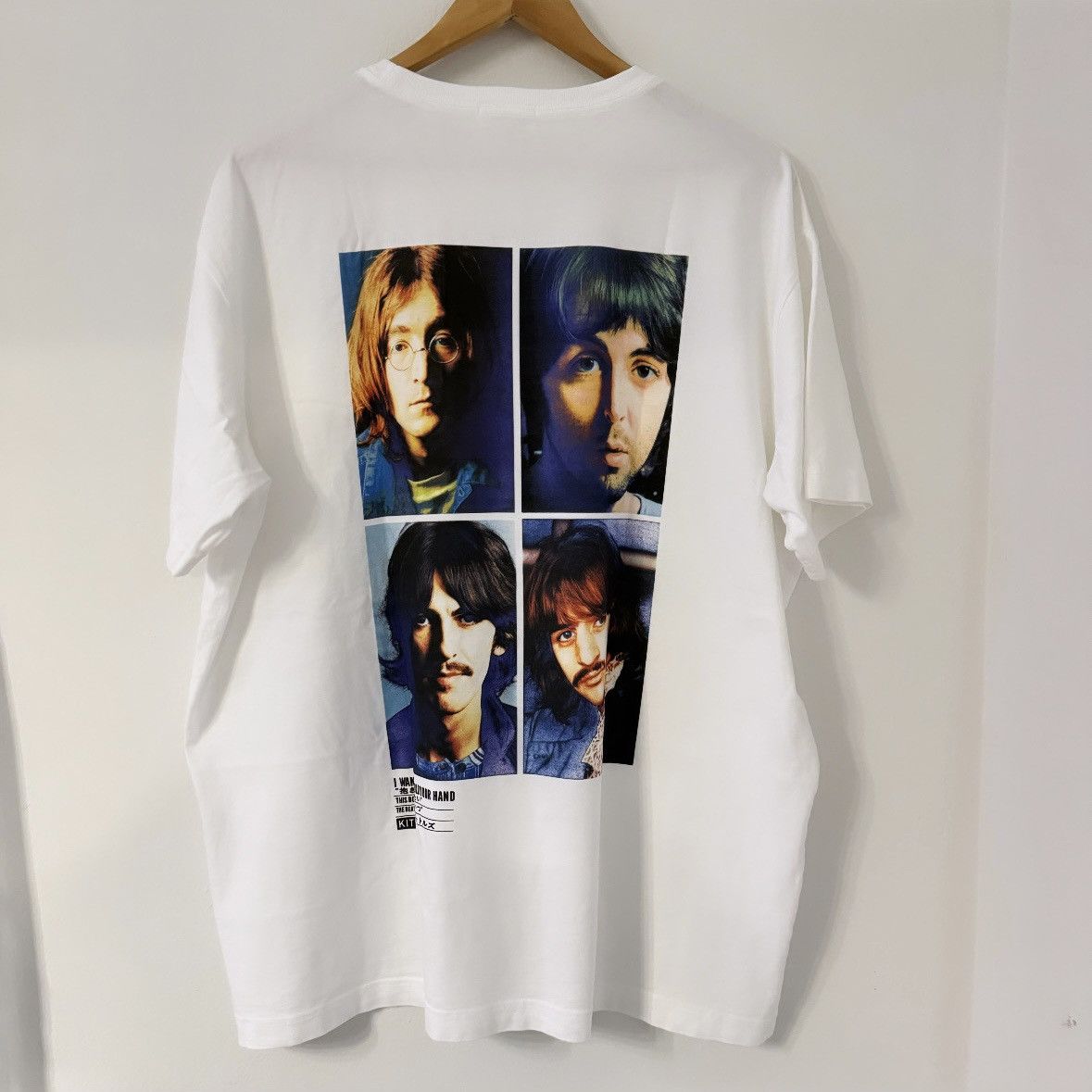 Image of Kith For The Beatles Portrait Vintage Tee in White, Men's (Size XL)